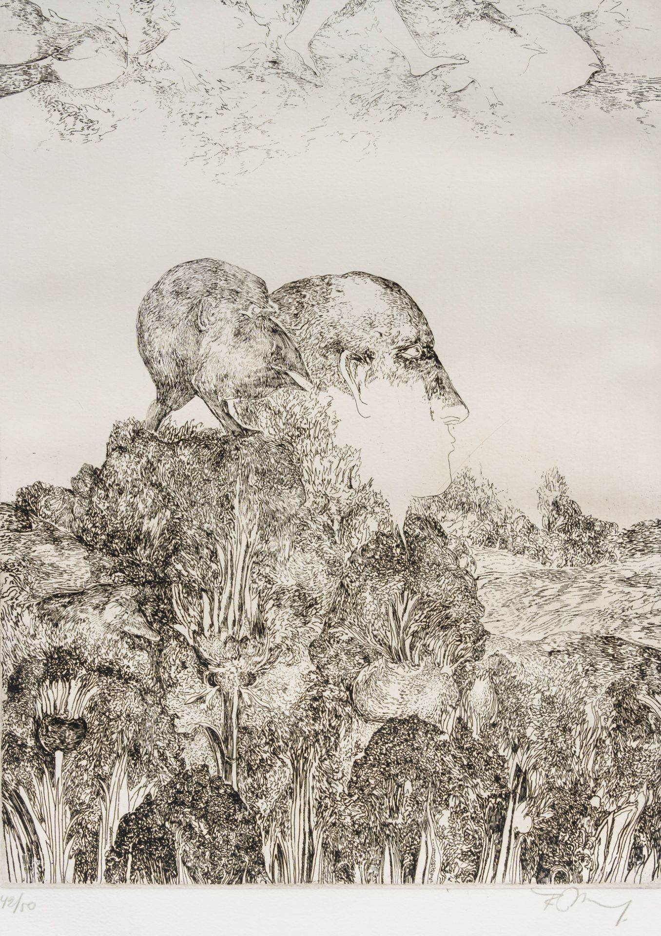 Frans Minnaert (1929-2011): 'Met Darwin op de Beagle', art folder with five etchings and five poems - Image 29 of 32