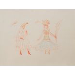 James Ensor (1860-1949): 'PuÃ©rila (PuÃ©rilla) and Tollen', lithograph in colours, [1929]