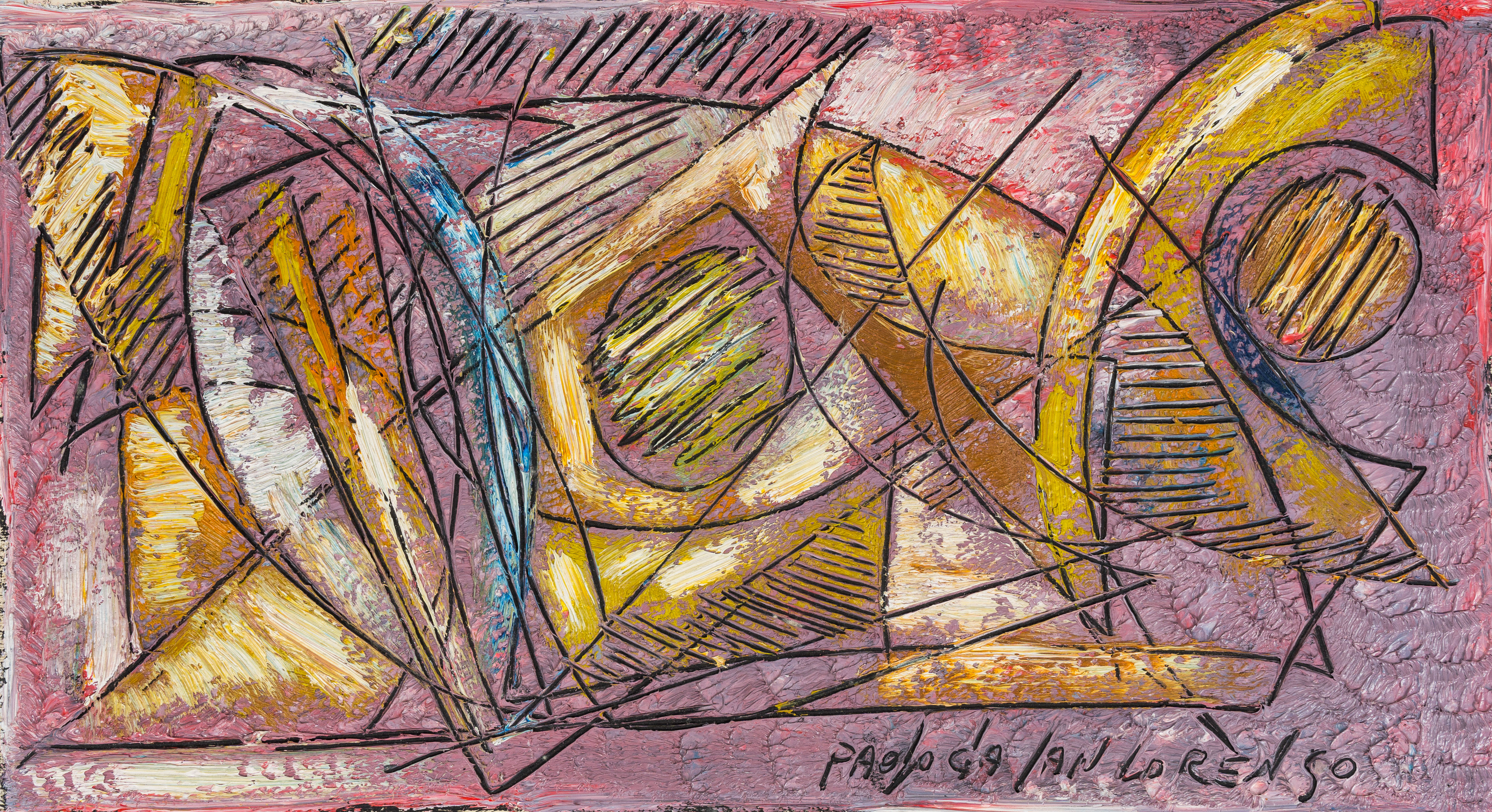 Paolo da San Lorenzo (1935): Abstract composition, oil on paper