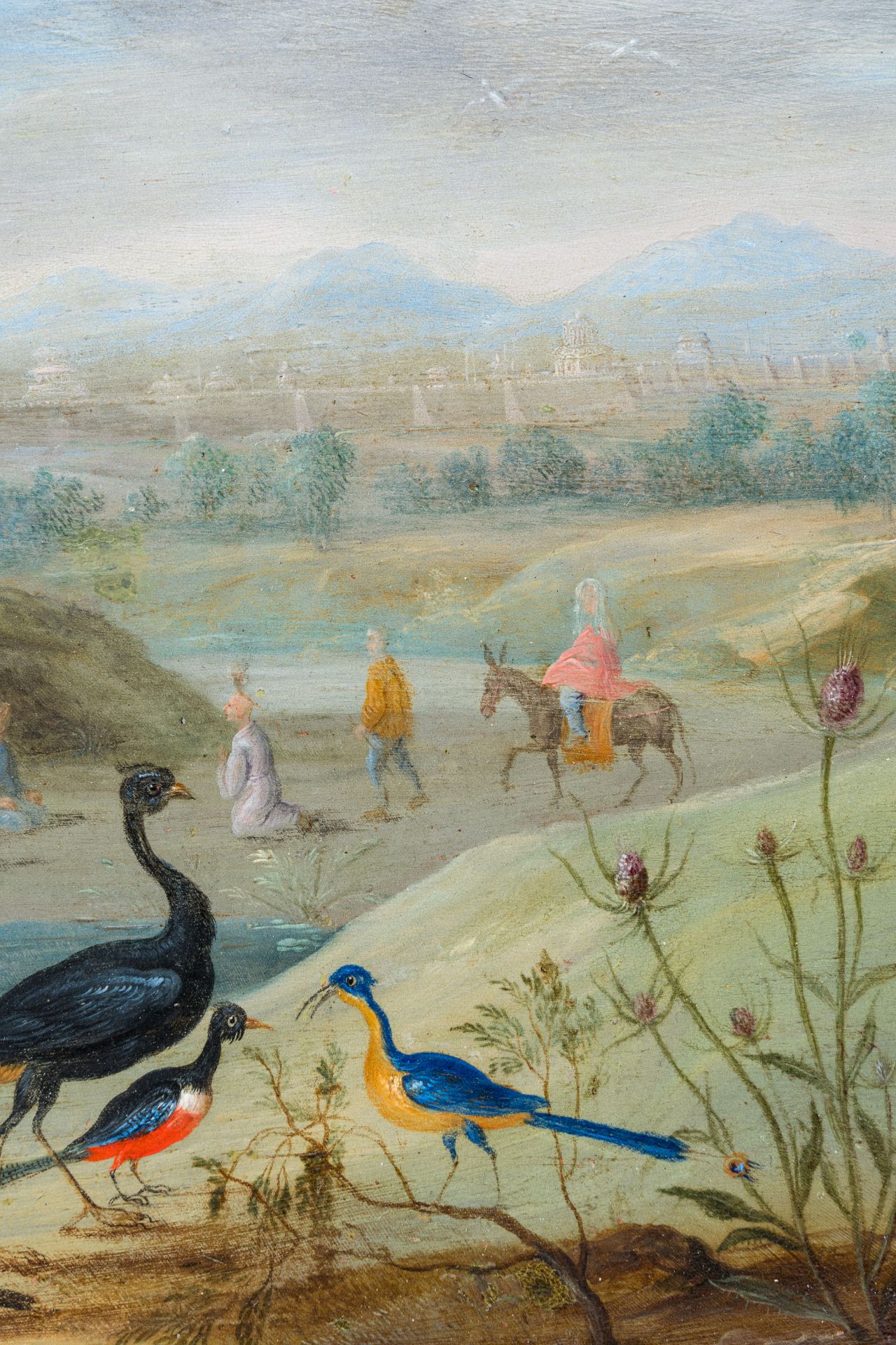 Jan van Kessel (1626-1679): Exotic birds in an oriental landscape, oil on copper - Image 12 of 14