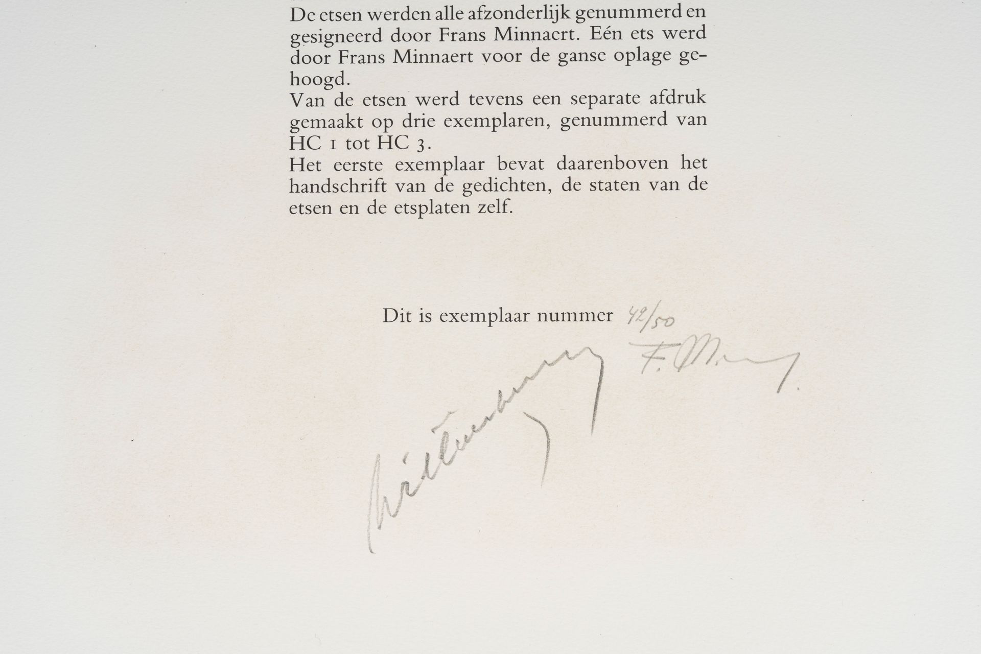 Frans Minnaert (1929-2011): 'Met Darwin op de Beagle', art folder with five etchings and five poems - Image 22 of 32