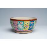 A Chinese famille rose bowl with floral design, Qianlong