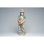 A Japanese Kutani okimono of the goddess Kannon, Meiji, ca. 1900