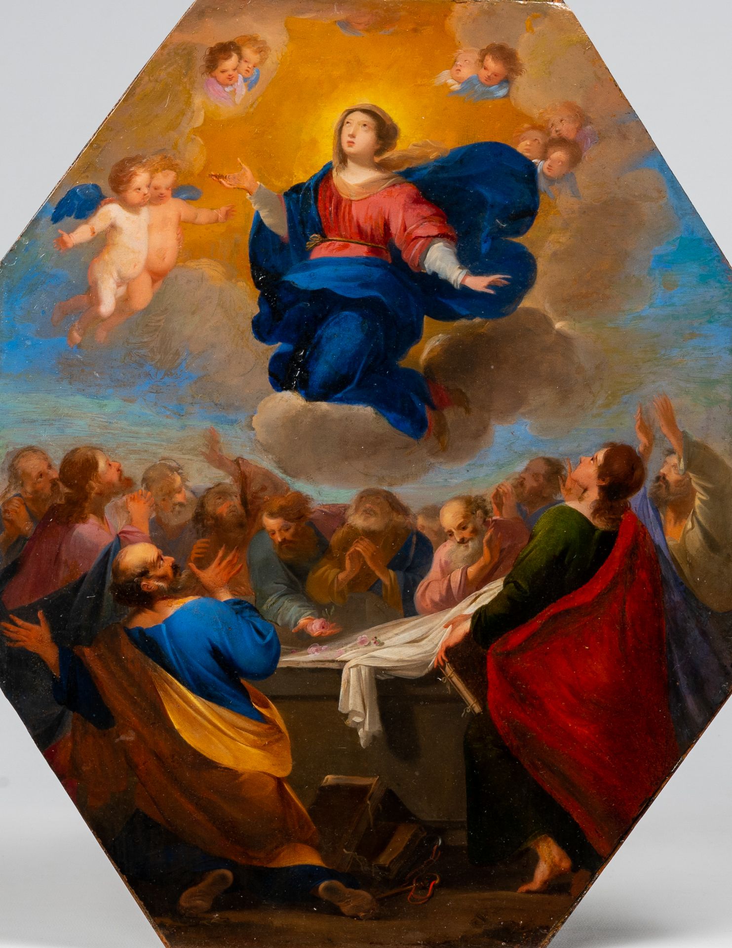 French school, in the manner of Laurent de la Hyre (1606-1656): The Assumption of the Virgin, oil on