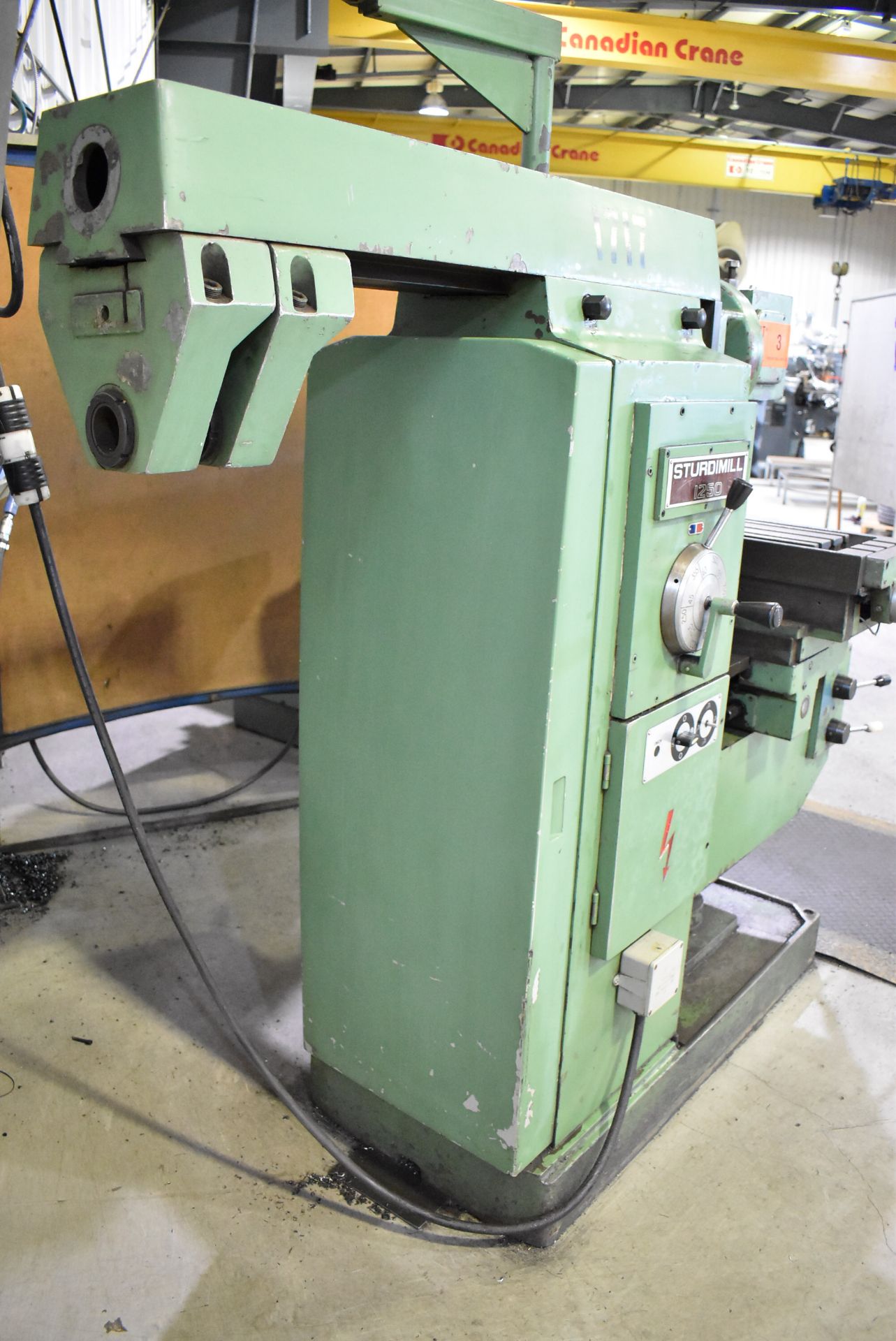 ELLIOT STURDIMILL 1250 VERTICAL MILLING MACHINE WITH 50" X 10.5" TABLE, #40 SPINDLE TAPER, SPEEDS TO - Image 5 of 8