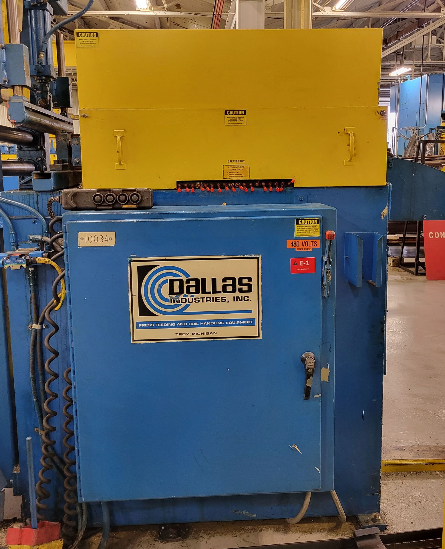 DALLAS DPS-3-9-18-RH (5) ROLL STRAIGHTENER WITH 0.125" X 18"W CAPACITY, S/N: 20847 (CI) LOCATED IN