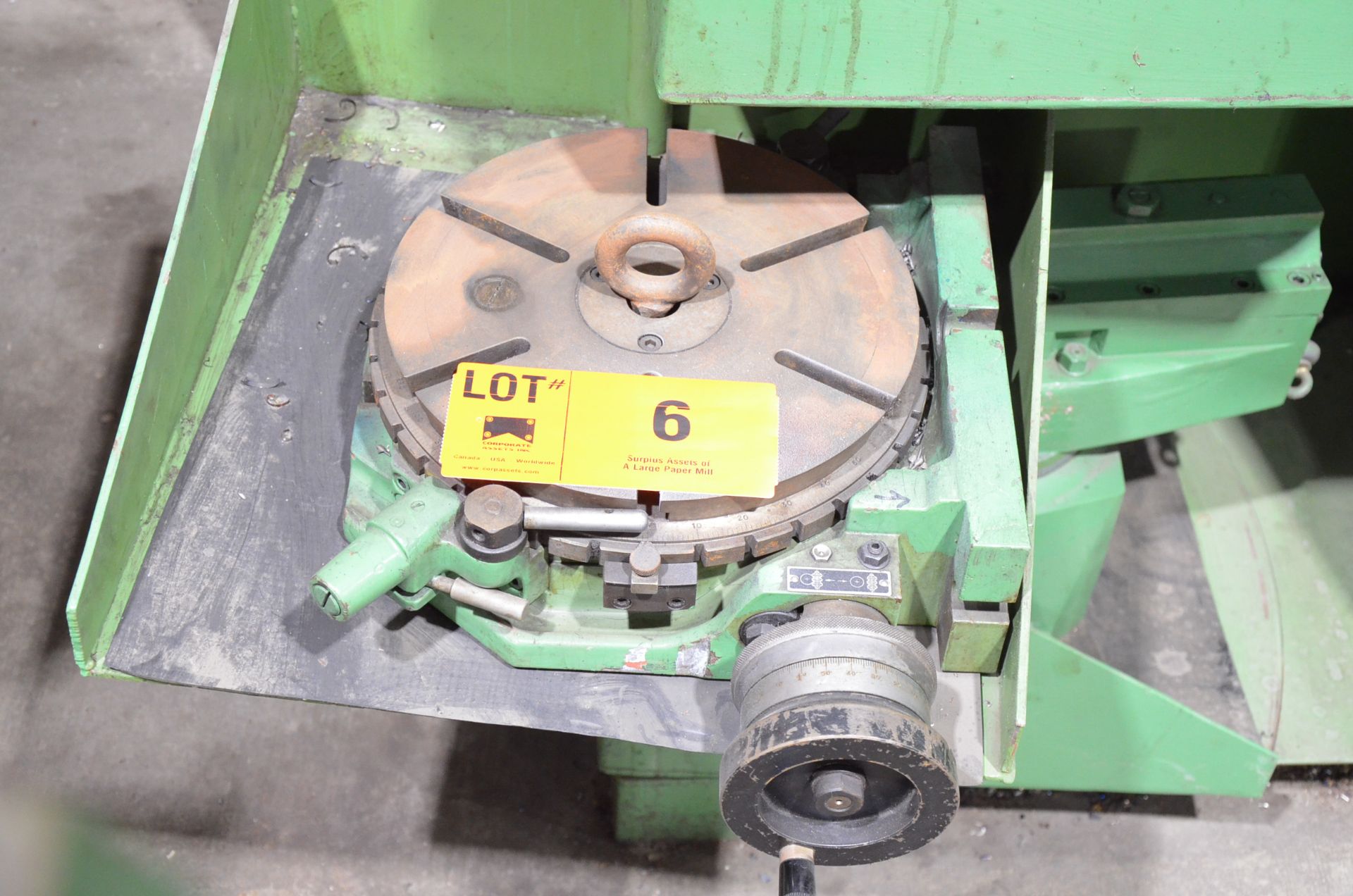 12" DIA. ROTARY INDEXING TABLE [RIGGING FEE FOR LOT #6 - $TBD USD PLUS APPLICABLE TAXES]