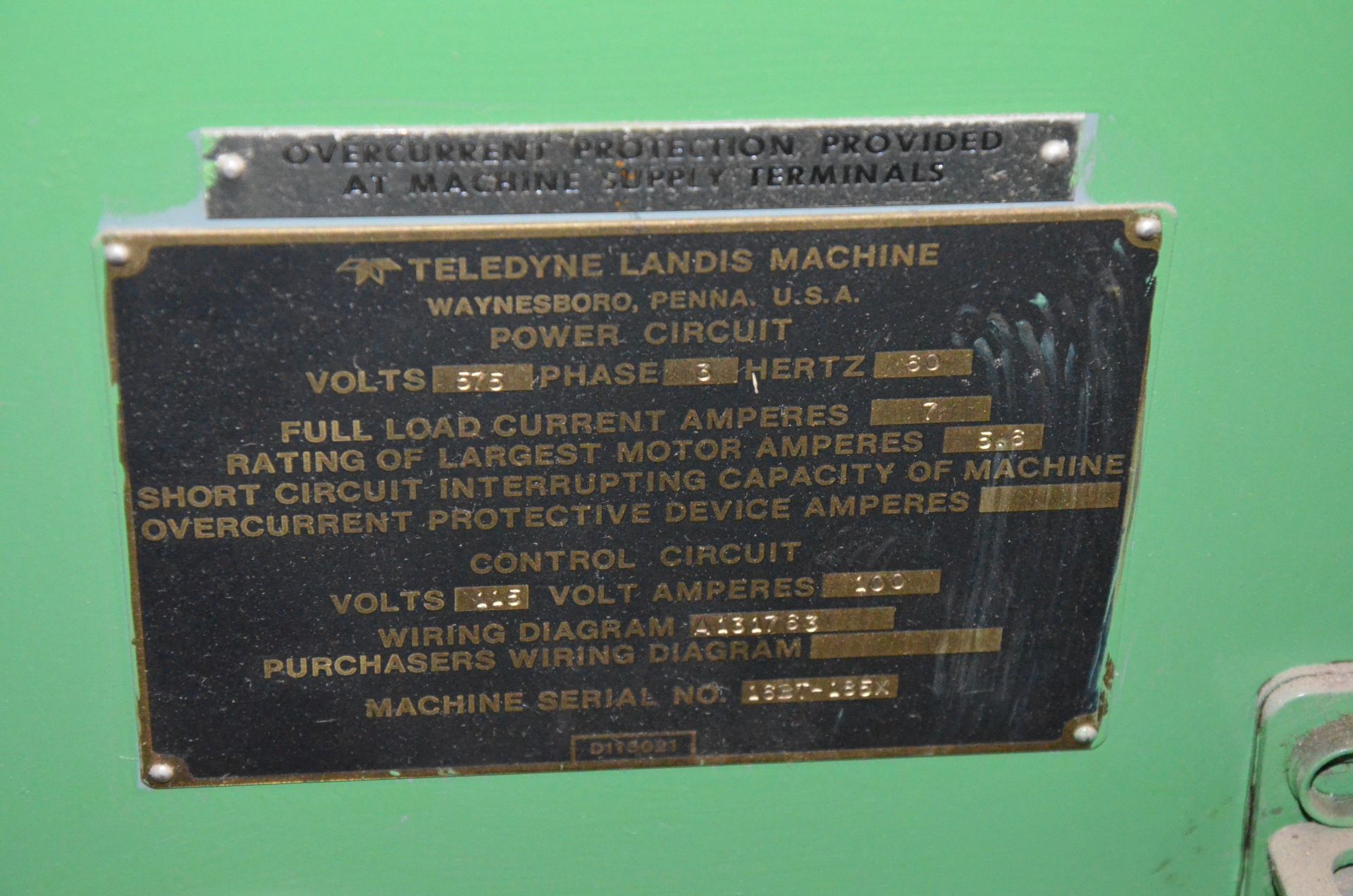 TELEDYNE LANDIS MODEL 16-20 THREADING MACHINE WITH LANDEX #2 THREADING HEAD, SPEEDS TO 233 RPM, 2 - Image 16 of 18