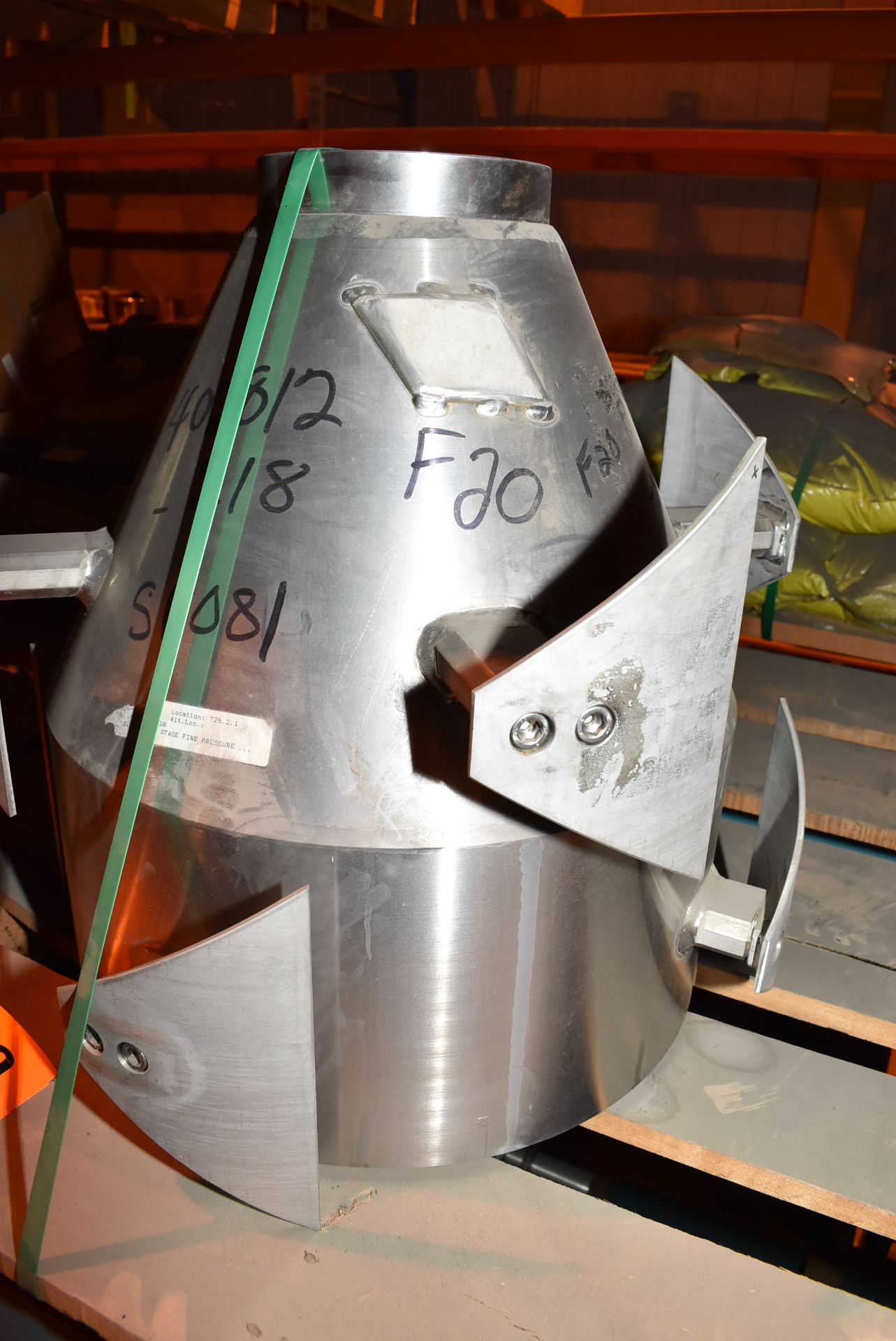 VOITH STAGE 3 SIZE S20 STAINLESS STEEL ROTOR, S/N N/A [RIGGING FEE FOR LOT #950 - $25 USD PLUS - Image 2 of 4