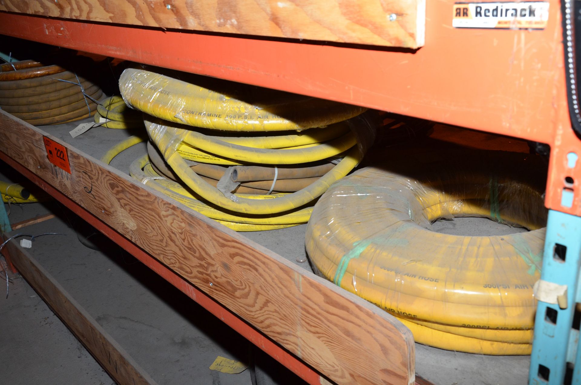 LOT/ CONTENTS OF RACK - INCLUDING PNEUMATIC & HYDRAULIC HOSE [RIGGING FEE FOR LOT #222 - $TBD USD - Image 2 of 10