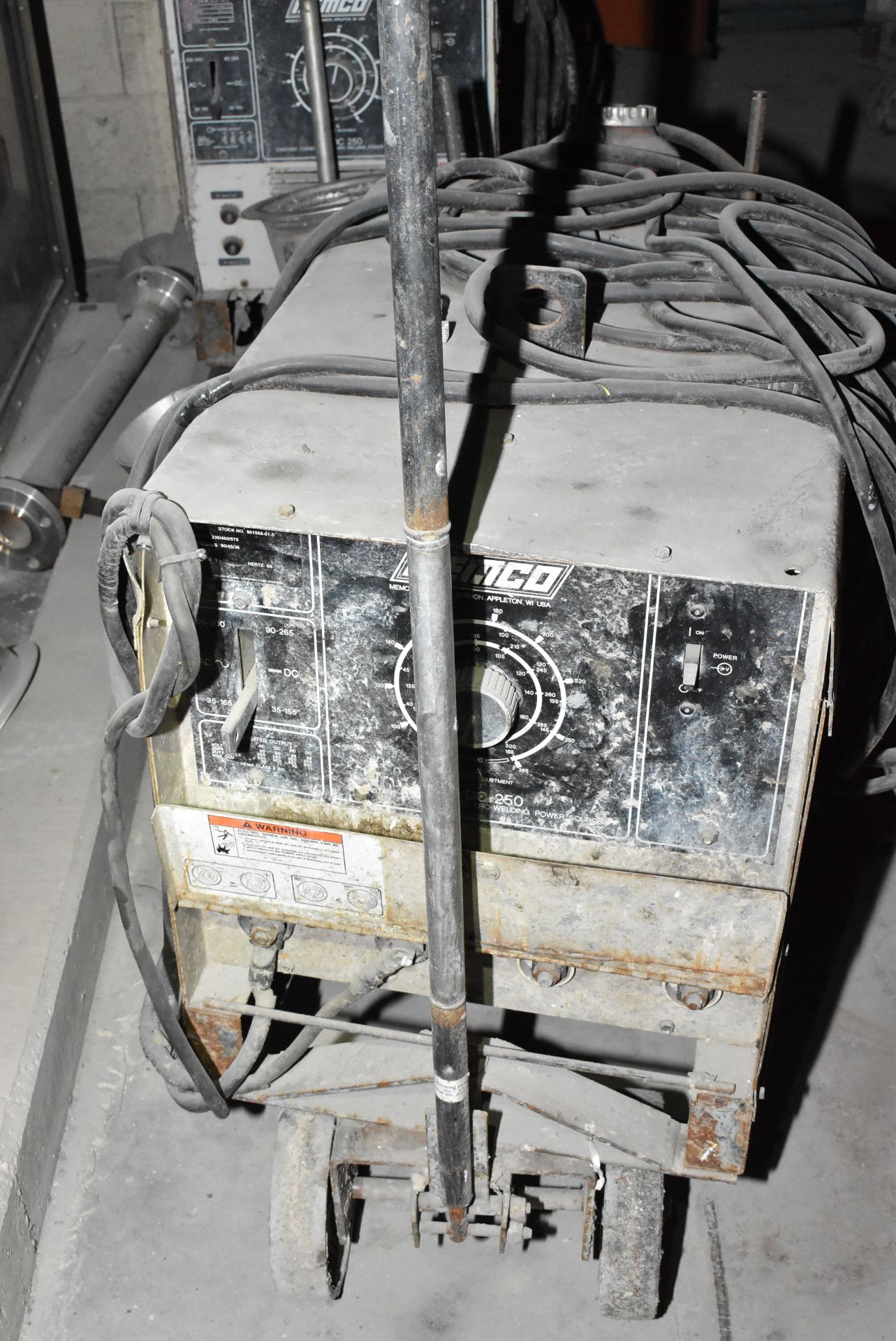 MEMCO AC/DC 250 PORTABLE WELDING POWER SOURCE WITH CABLES, S/N: N/A [RIGGING FEE FOR LOT #2889 - $50 - Image 2 of 2