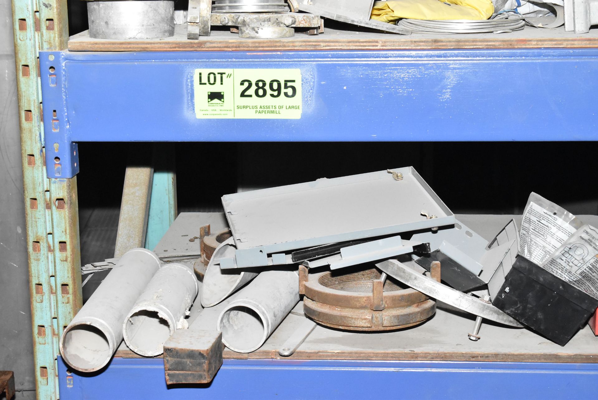 LOT/ SECTION OF PALLET RACK WITH CONTENTS - INCLUDING PUMPS, MOTORS, SPARE PARTS, SHOP SUPPLIES [ - Image 3 of 7