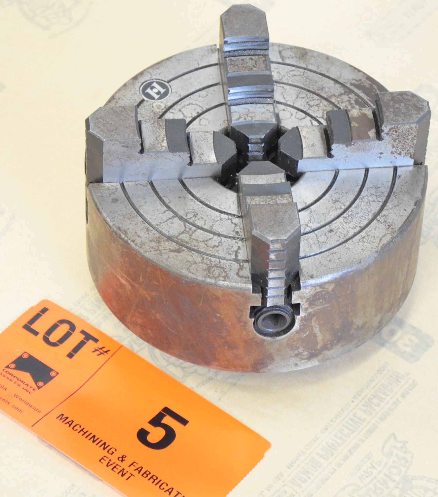 "H" 8" 4-JAW LATHE CHUCK, S/N N/A - Image 3 of 4