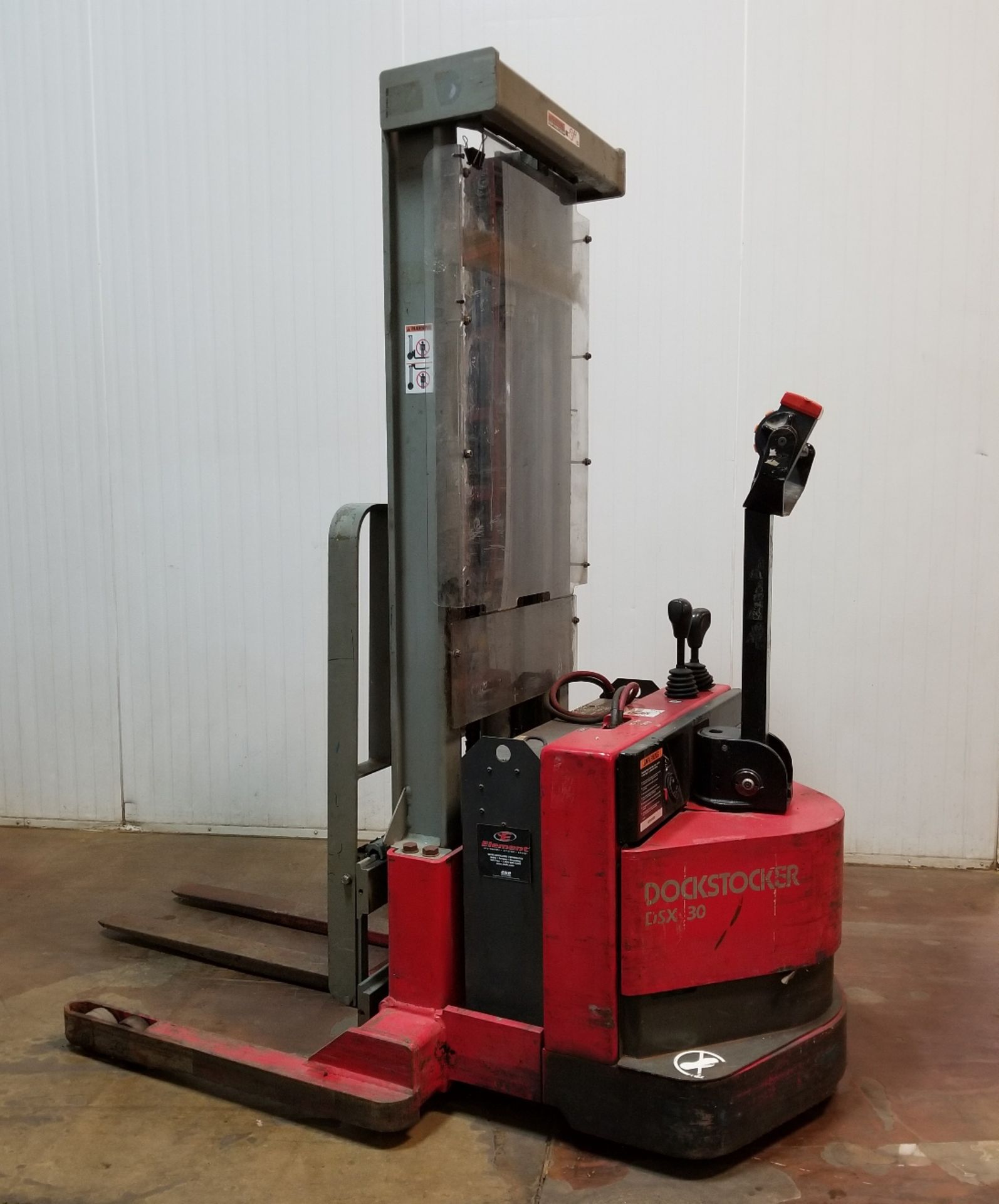 RAYMOND (2000) DSX30 3000 LB. CAPACITY 24V WALK-BEHIND ELECTRIC PALLET STACKER WITH 128" MAX. LIFT - Image 2 of 2