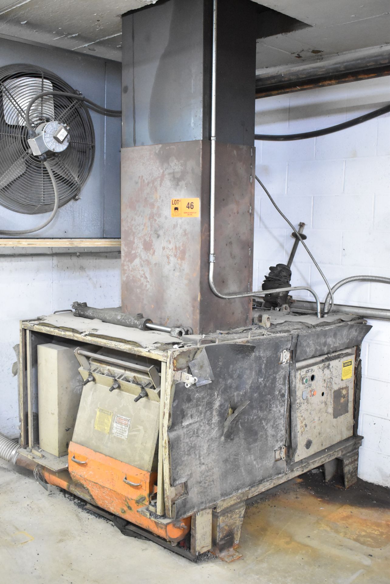 MFG. UNKNOWN HEAVY DUTY GRANULATOR WITH VERTICAL DISCHARGE CHUTE, S/N: N/A (CI)