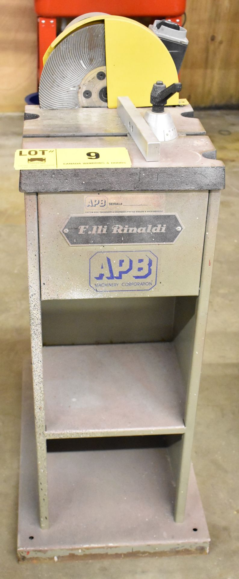 F.LLI RINALDI DISC SHAPING MACHINE, S/N N/A (LOCATED AT 1636 CHARLES ST, WHITBY, ON L1N 1B9)