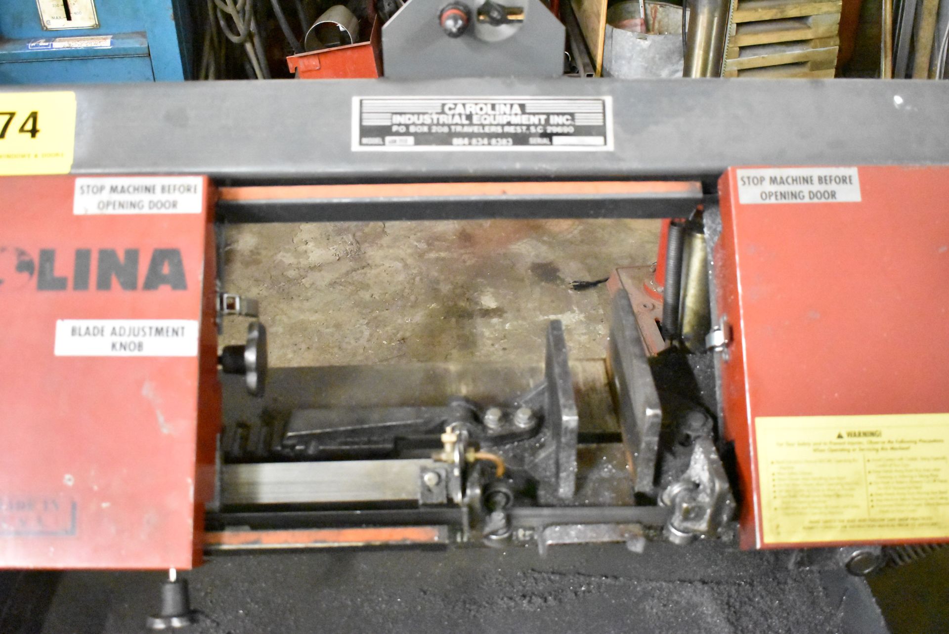 CAROLINA LCD 712 HORIZONTAL BAND SAW, S/N 3946 (LOCATED AT 1636 CHARLES ST, WHITBY, ON L1N 1B9) - Image 2 of 3
