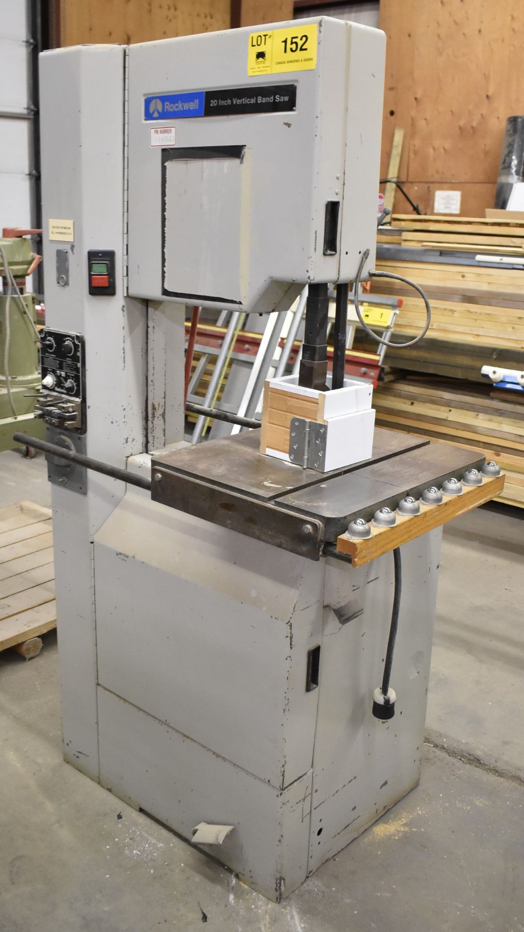 ROCKWELL BSO25 20" VERTICAL BAND SAW WITH ROCKWELL BLADE WELDER, 220-240V/3PH/50-60HZ, S/N - Image 2 of 6