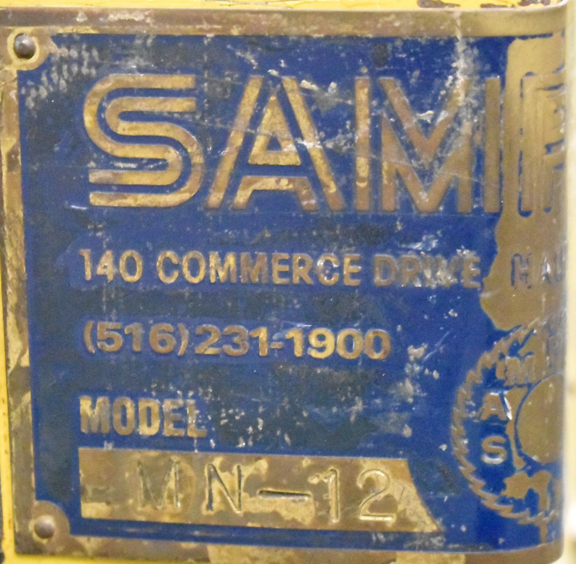 SAMPSON MN-12 VERTICAL V NOTCH SAW, S/N 6367 (LOCATED AT 1636 CHARLES ST, WHITBY, ON L1N 1B9) - Image 6 of 7