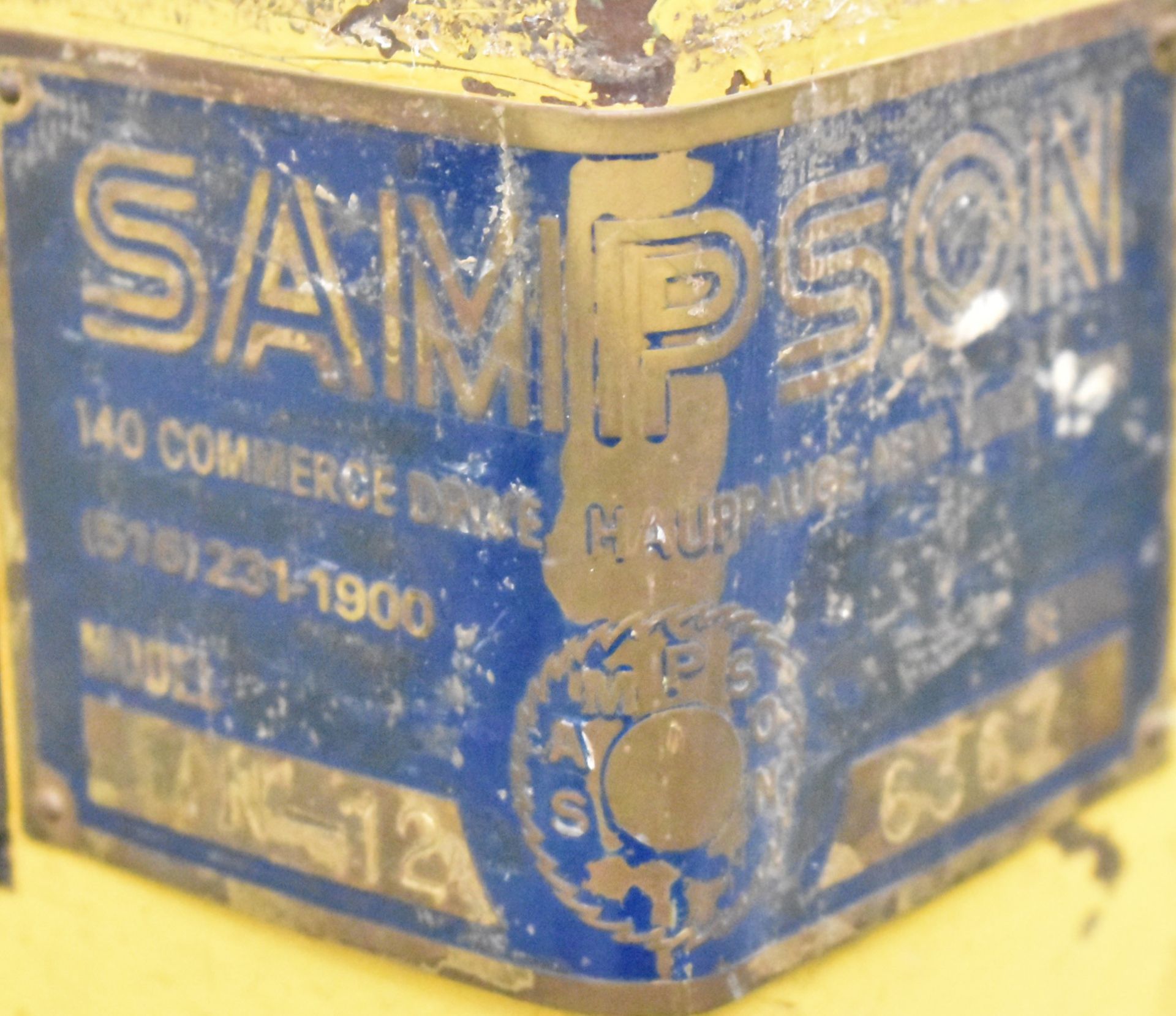 SAMPSON MN-12 VERTICAL V NOTCH SAW, S/N 6367 (LOCATED AT 1636 CHARLES ST, WHITBY, ON L1N 1B9) - Image 5 of 7