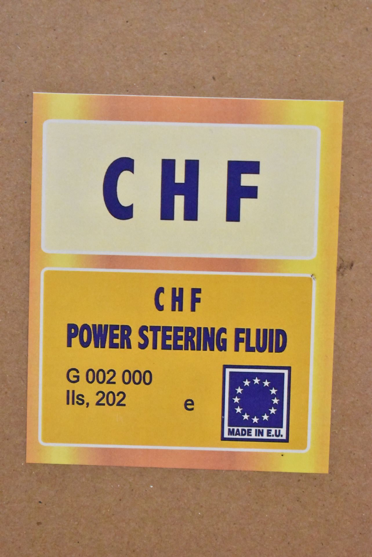 LOT/ APPROX. (70) BOXES OF CHF LLS, 202 E G 002 000 POWER STEERING FLUID - Image 2 of 3