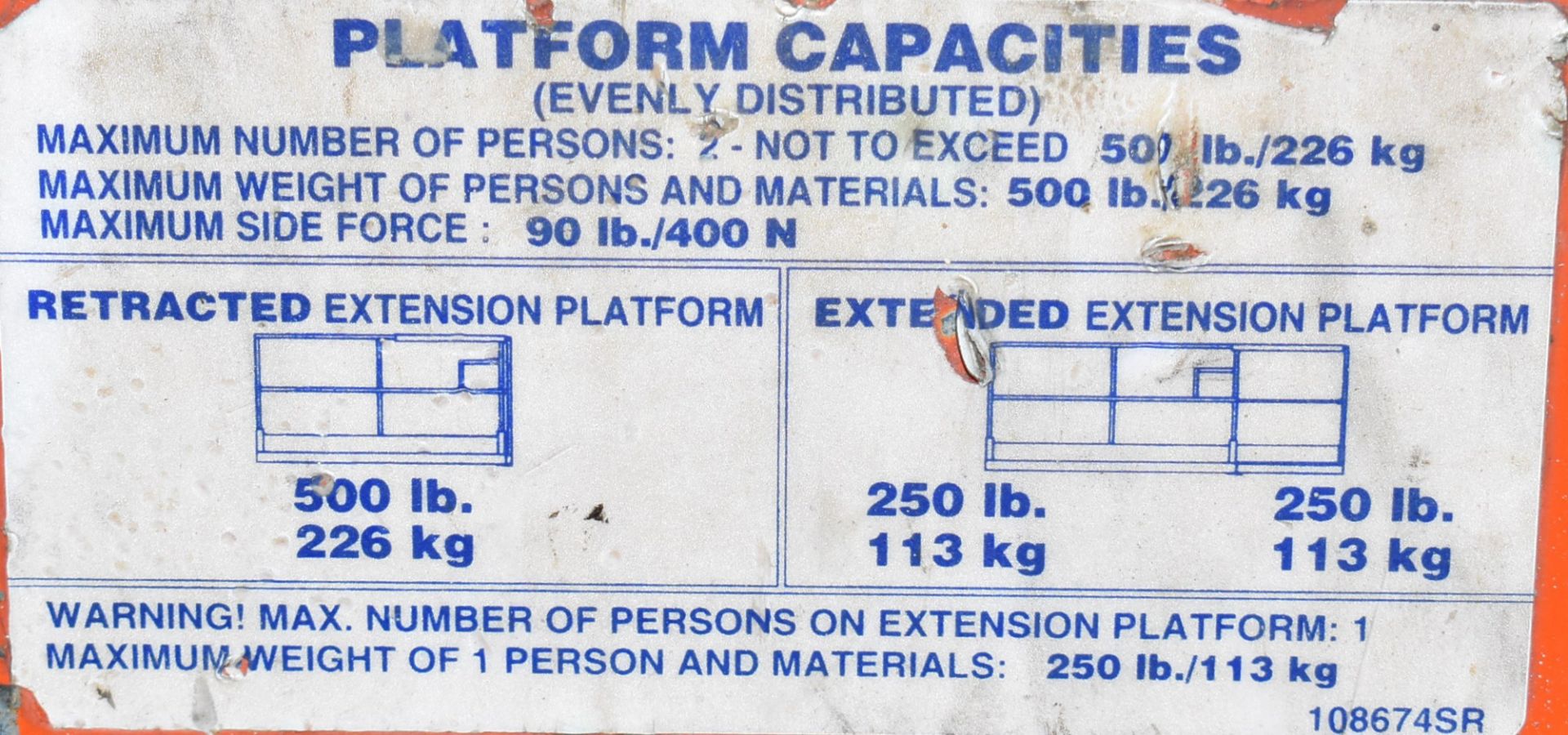 SKYJACK SJ III - 3226 24V ELECTRIC SCISSOR LIFT WITH 26' MAX LIFT HEIGHT, 500 LB CAPACITY, 672 HOURS - Image 6 of 7