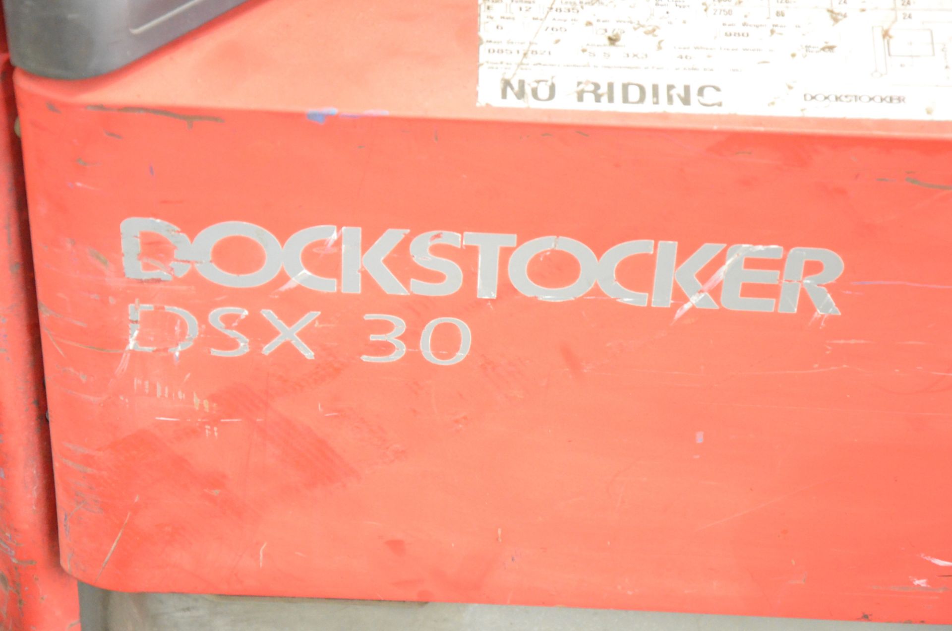 DOCKSTOCKER DSX 30 12V ELECTRIC PALLET STACKER WITH 2,750 LB CAPACITY, 128" MAX VERTICAL REACH, 3, - Image 5 of 5