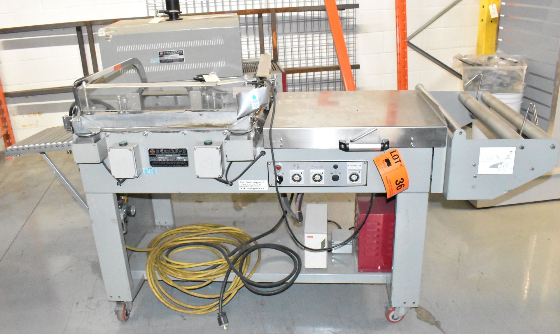 TAYI-YEH (2007) SA-313 POF-C.C SHRINK WRAPPING MACHINE, 220V/3PH/60HZ AND TAYI-YEH (2007) TY-603 3 - Image 3 of 16