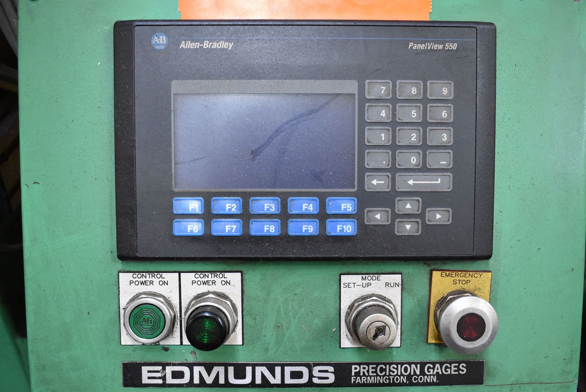 EDMUNDS TEST BENCH WITH ALLEN-BRADLEY PANELVIEW 550 CONTROL, PRECISION GAUGES AND SAFETY LIGHT - Image 2 of 6