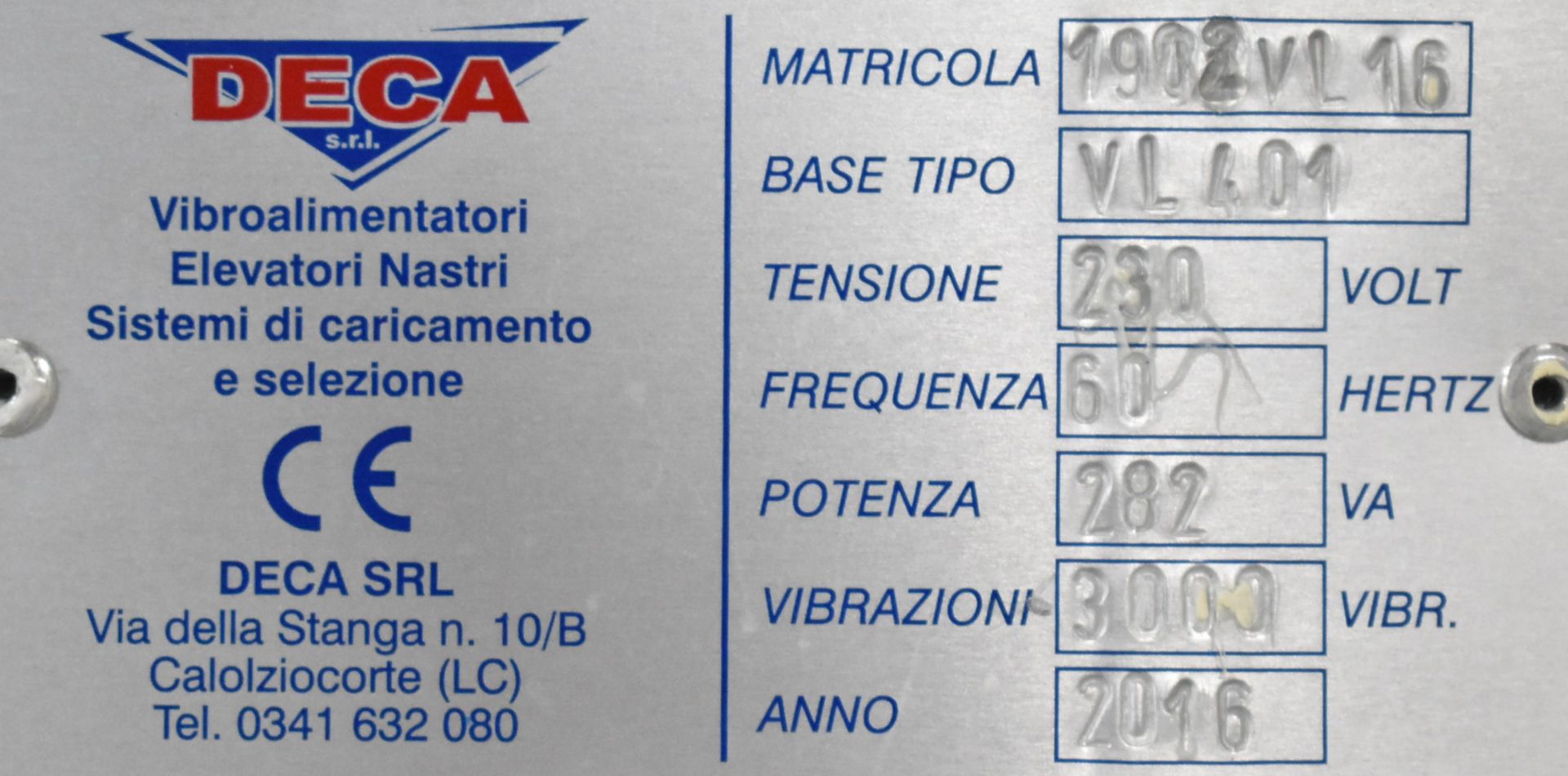 DECA (2016) VL401 ZERO-DEFECT AUTOMATIC COUNTING & FILLING STATION WITH TOUCHSCREEN DISPLAY, S/N N/A - Image 3 of 9