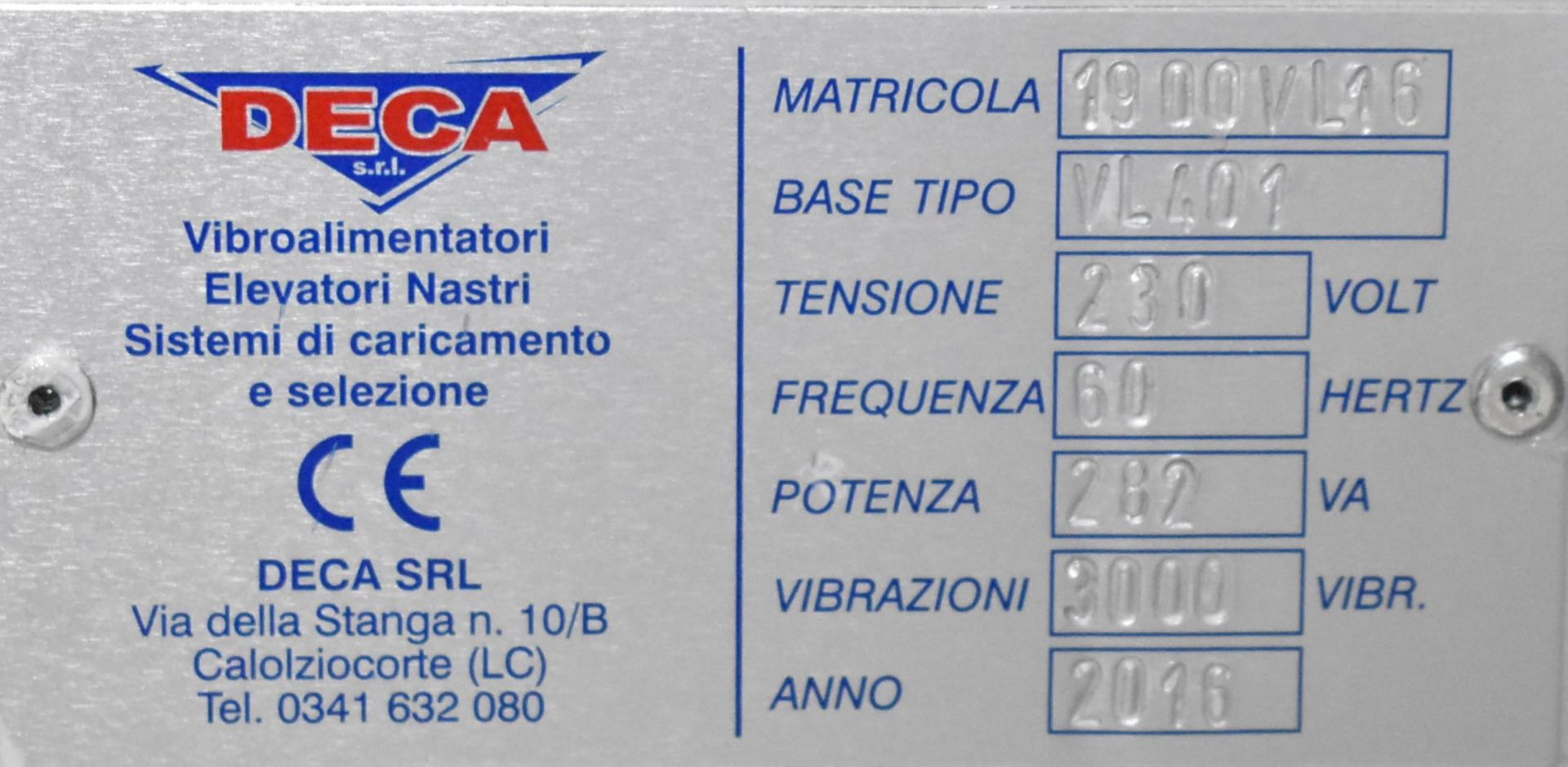 DECA (2016) VL401 ZERO-DEFECT AUTOMATIC COUNTING & FILLING STATION WITH TOUCHSCREEN DISPLAY, S/N N/A - Image 3 of 9