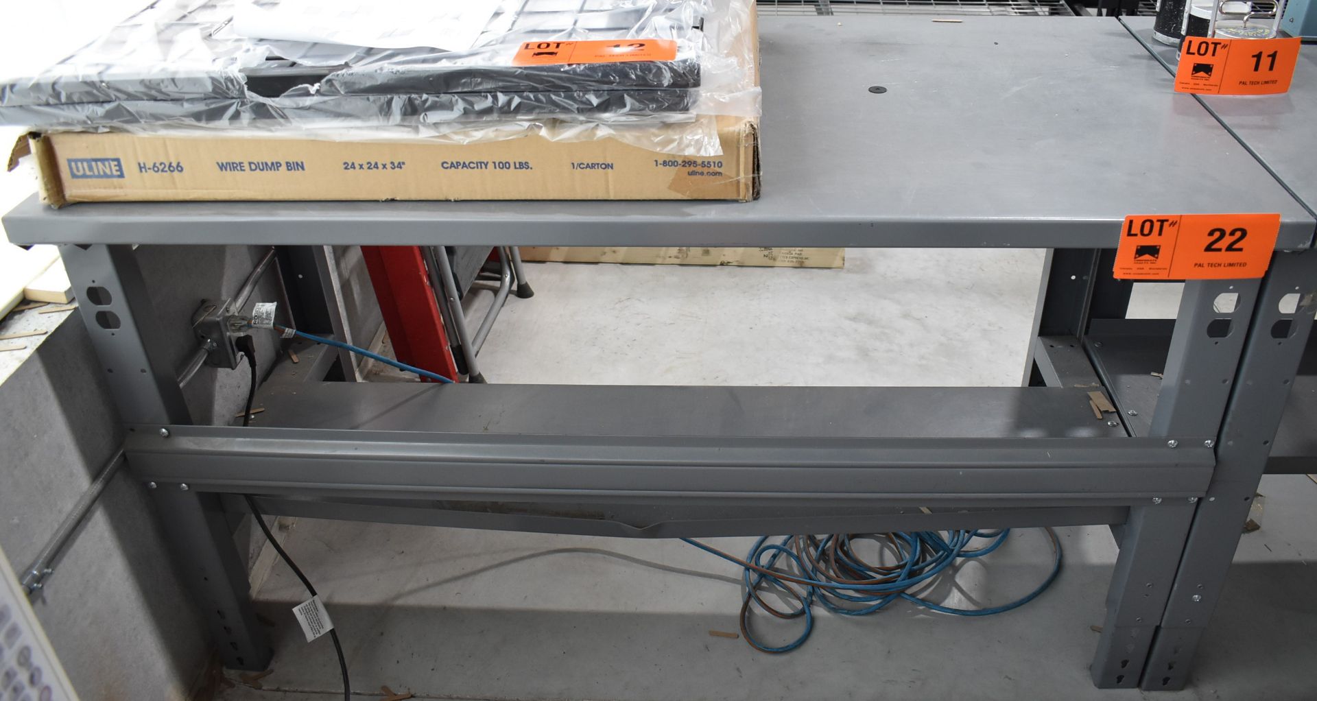 60"X30" STEEL SHOP TABLE, S/N N/A (NO CONTENTS) (DELAYED DELIVERY)