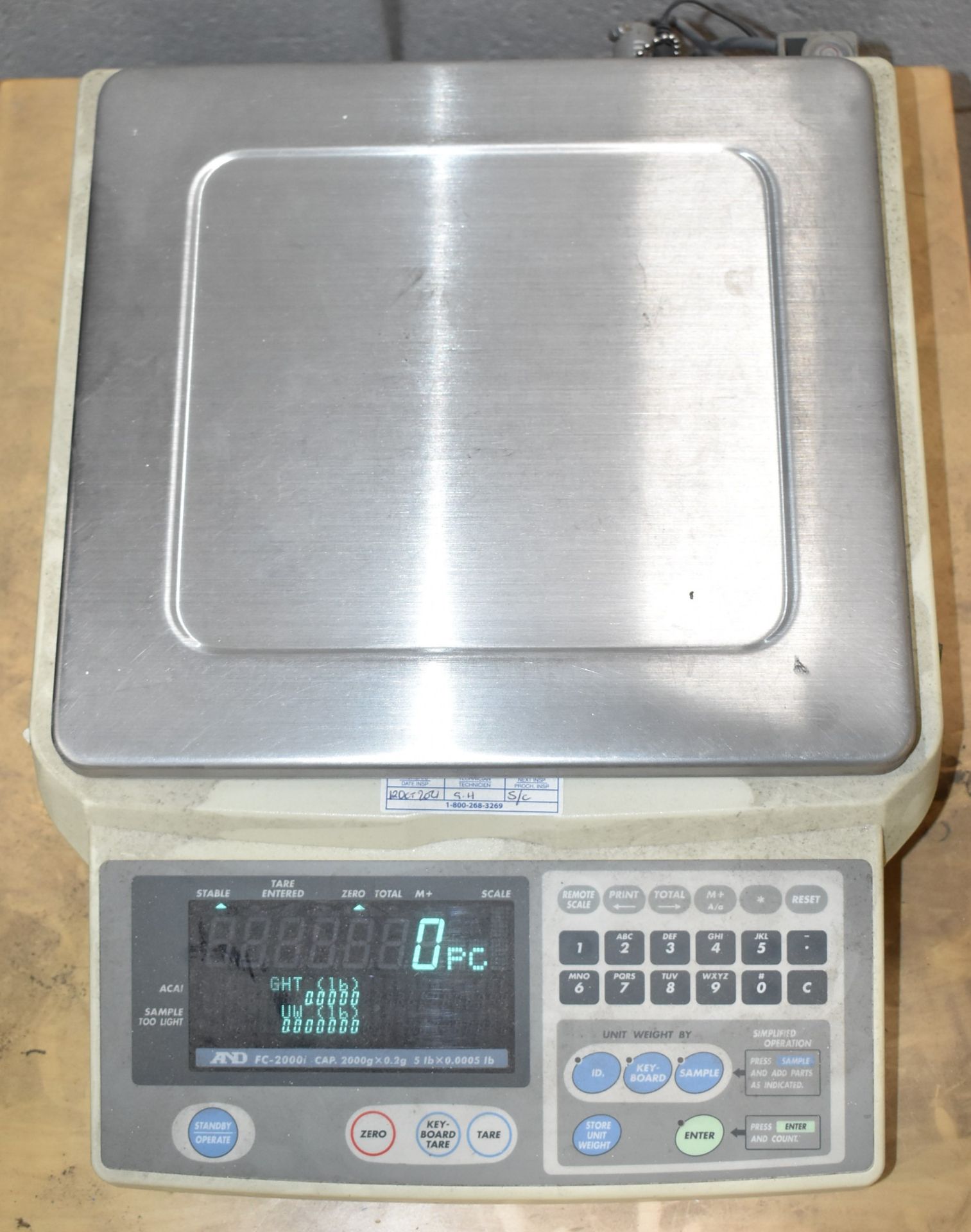 RICE LAKE PLATFORM SCALE WITH 5,000 LB. CAPACITY, 48"X48" PLATFORM, S/N 154020006 - Image 3 of 6