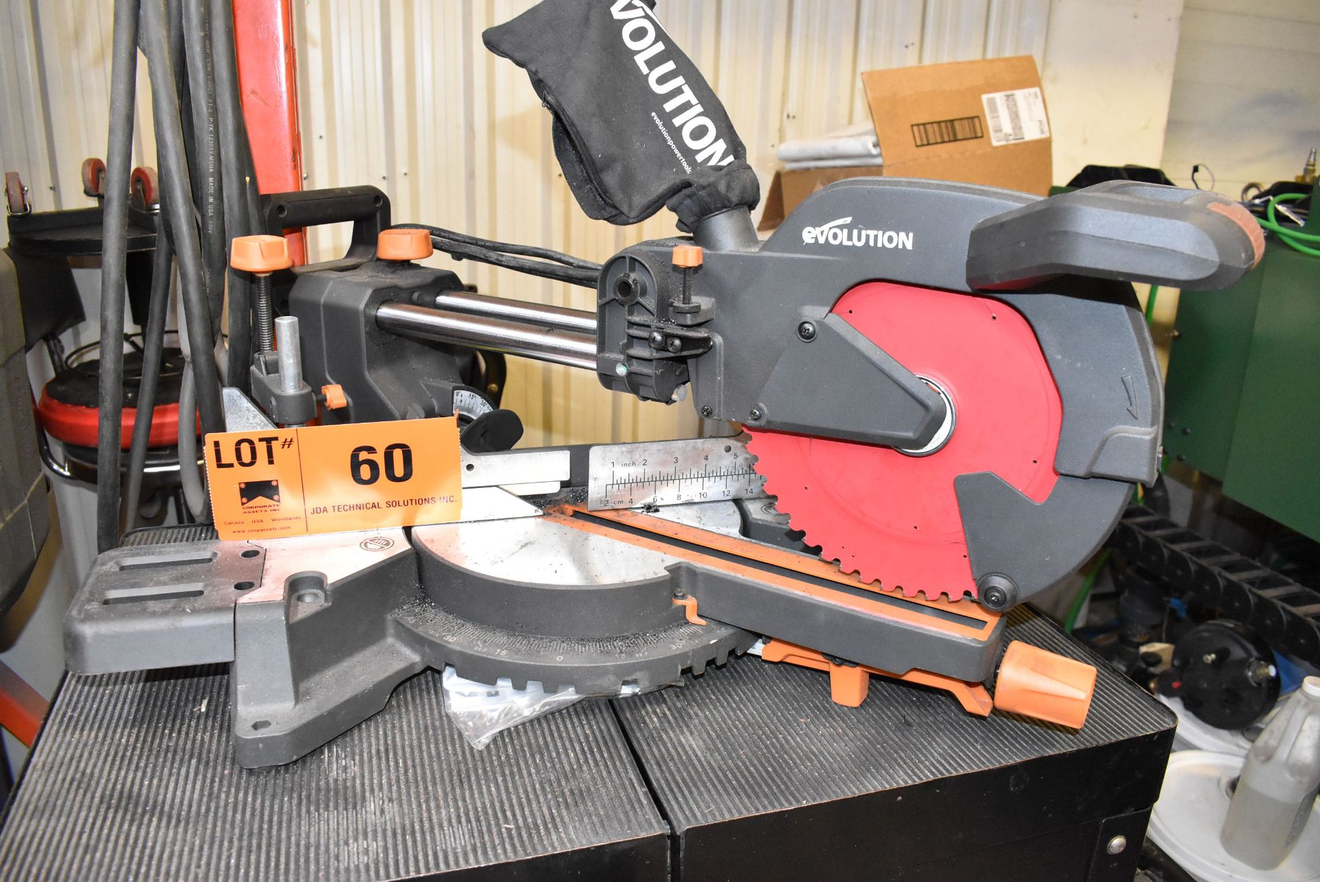 EVOLUTION (2020) 10" METAL CUTTING SLIDING COMPOUND MITRE SAW, S/N R255SMSP-L1912US00449 - Image 3 of 4