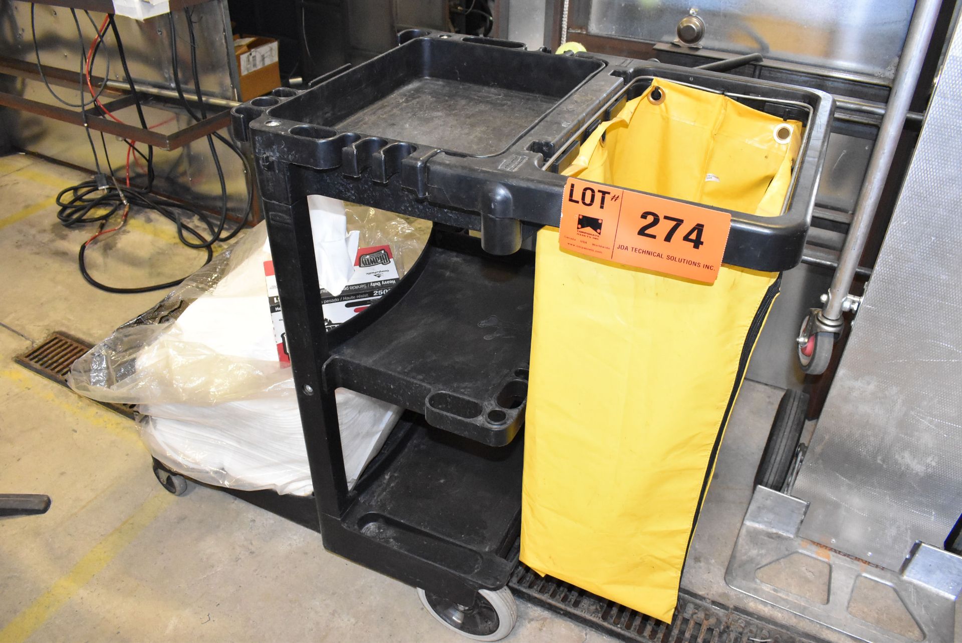 ROLLING JANITORIAL CART, S/N N/A