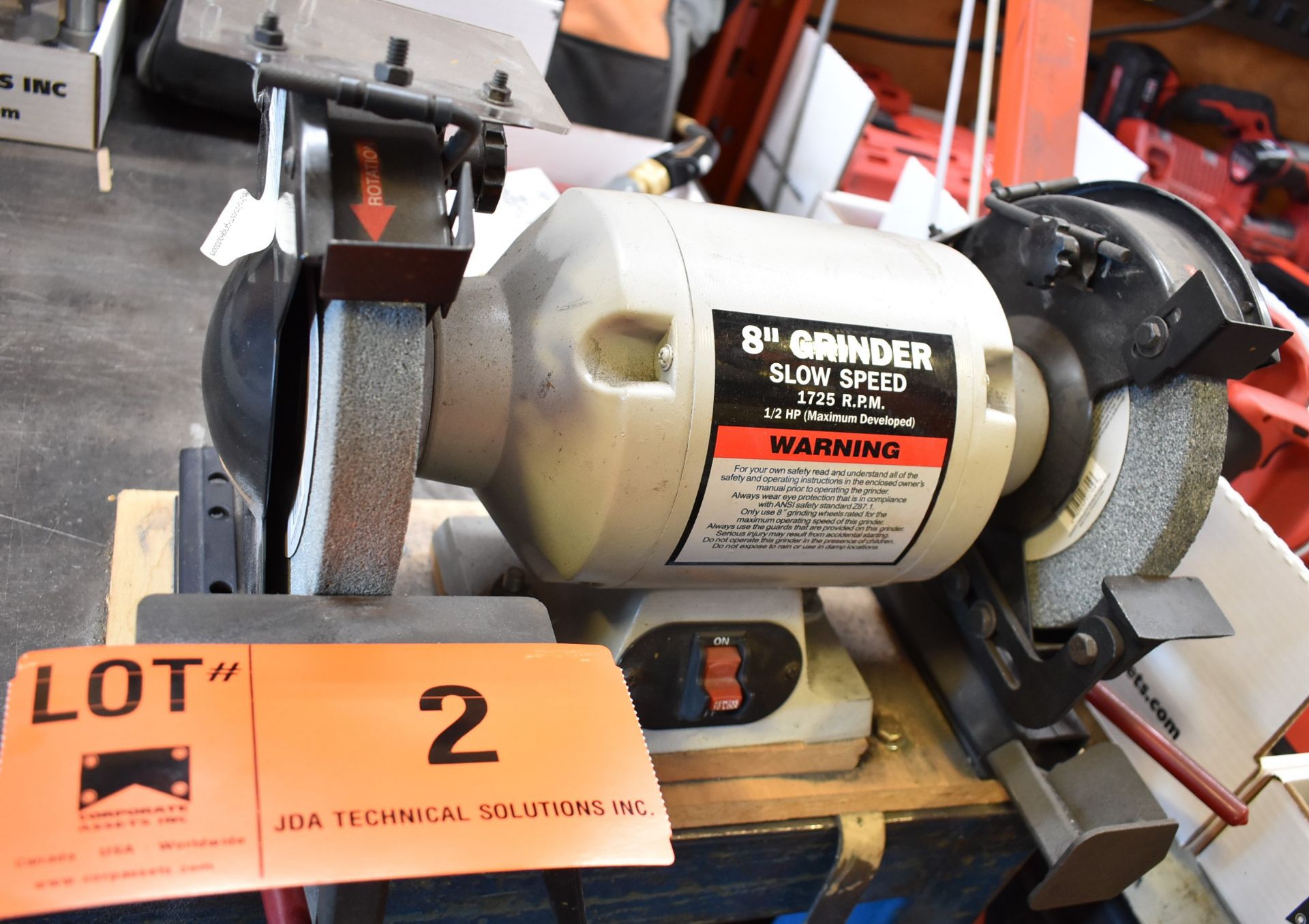 8" DOUBLE END BENCH GRINDER, S/N N/A