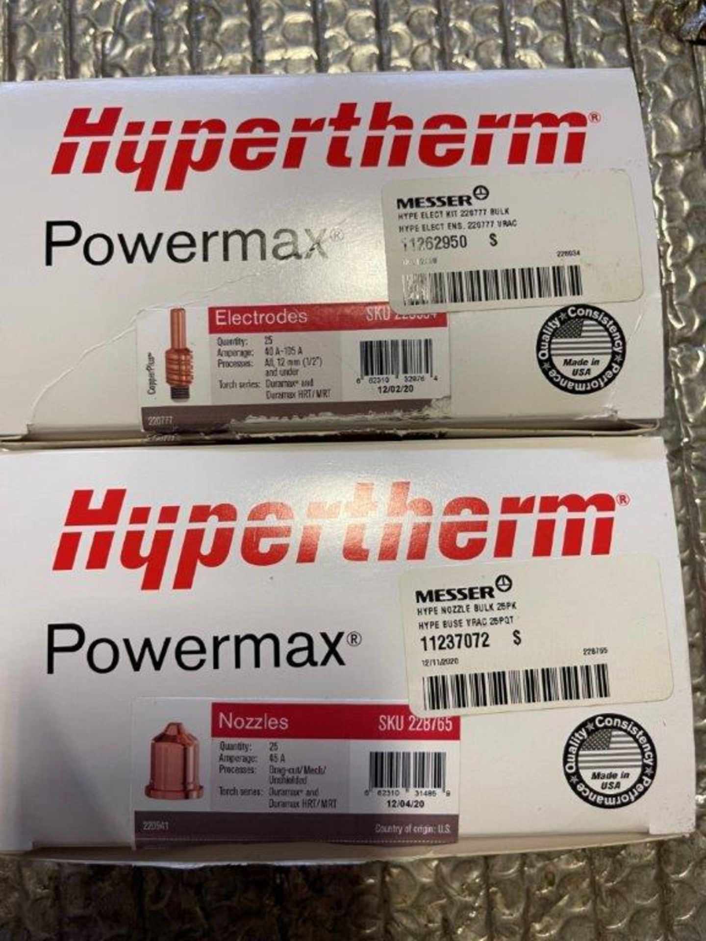 LOT/ HYPERTHERM POWERMAX NOZZLES, ELECTRODES AND PLASMA CUTTING ACCESSORIES - Image 2 of 4