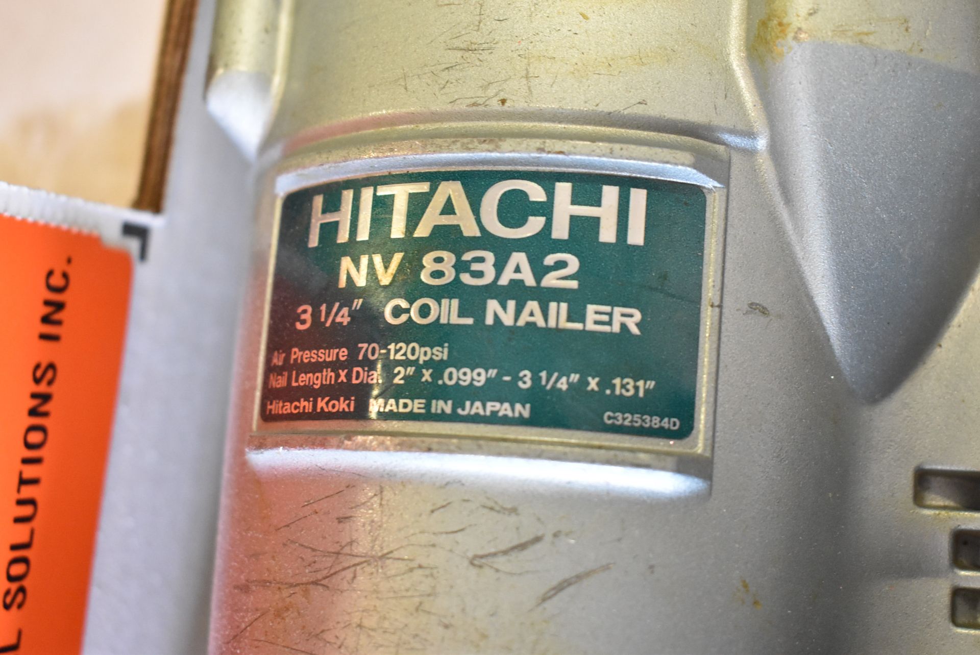 HITACHI NV 83A2 3-1/4" PNEUMATIC COIL NAILER, S/N N/A - Image 2 of 2