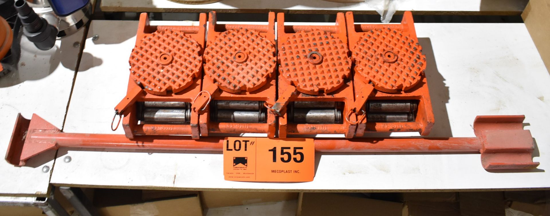 LOT/ (4) WESCO HMS-15 15,000 LB CAPACITY MACHINERY DOLLIES