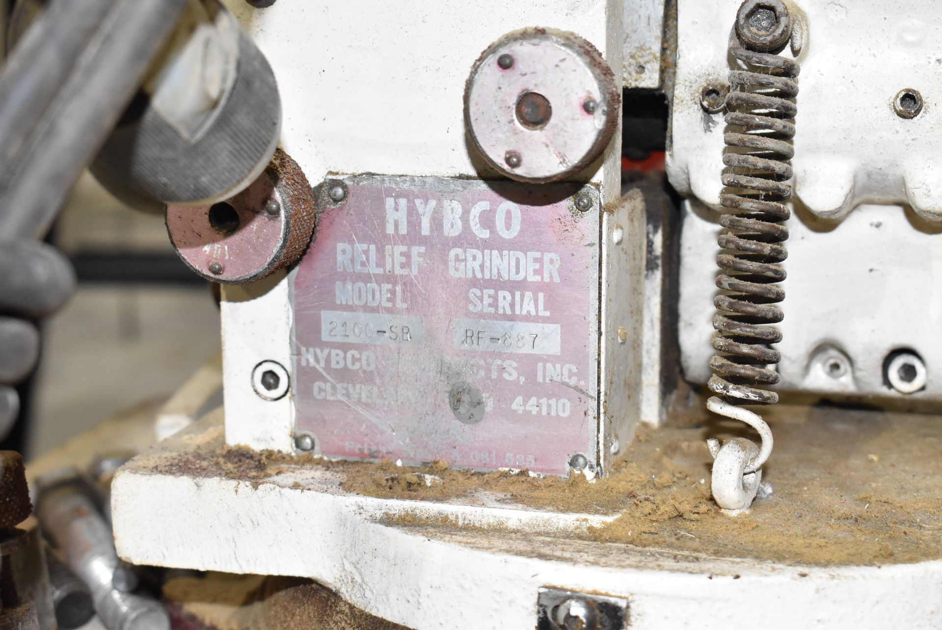 HYBCO 2100-SB RELIEF GRINDER ATTACHMENT, S/N RF-887 - Image 2 of 5