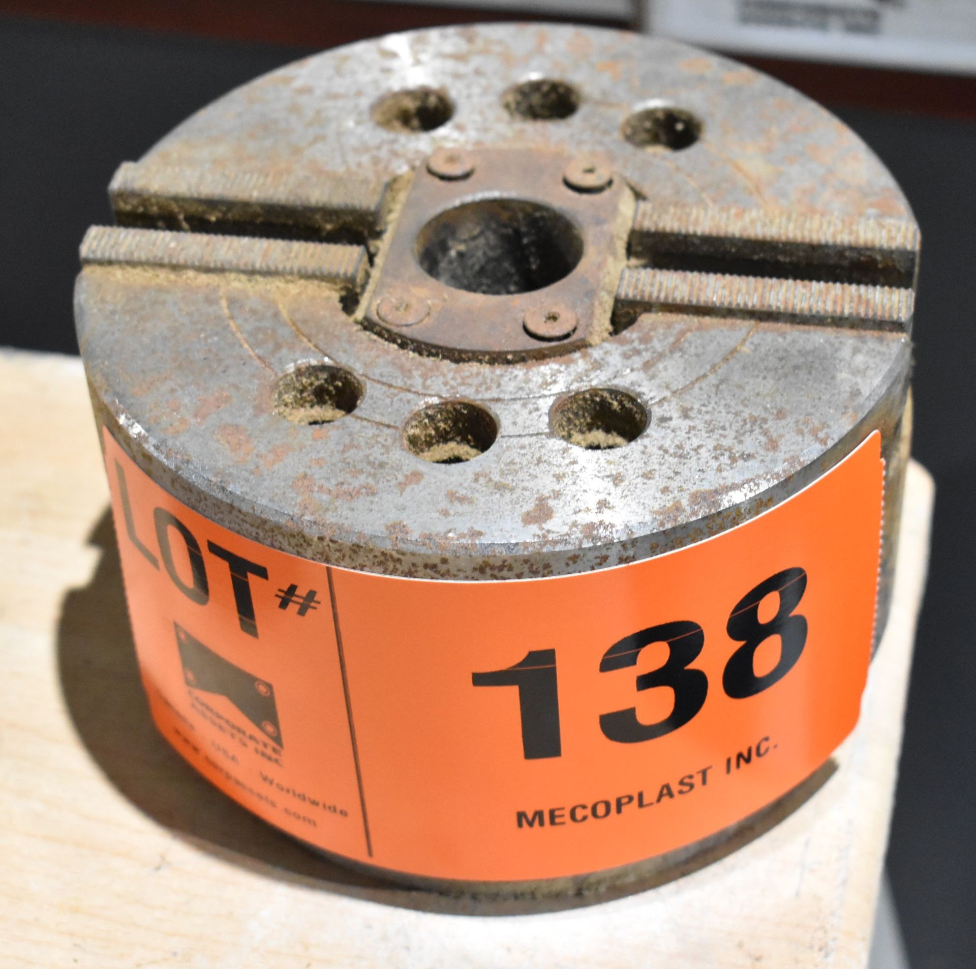 6" HYDRAULIC 2-JAW CHUCK, S/N N/A