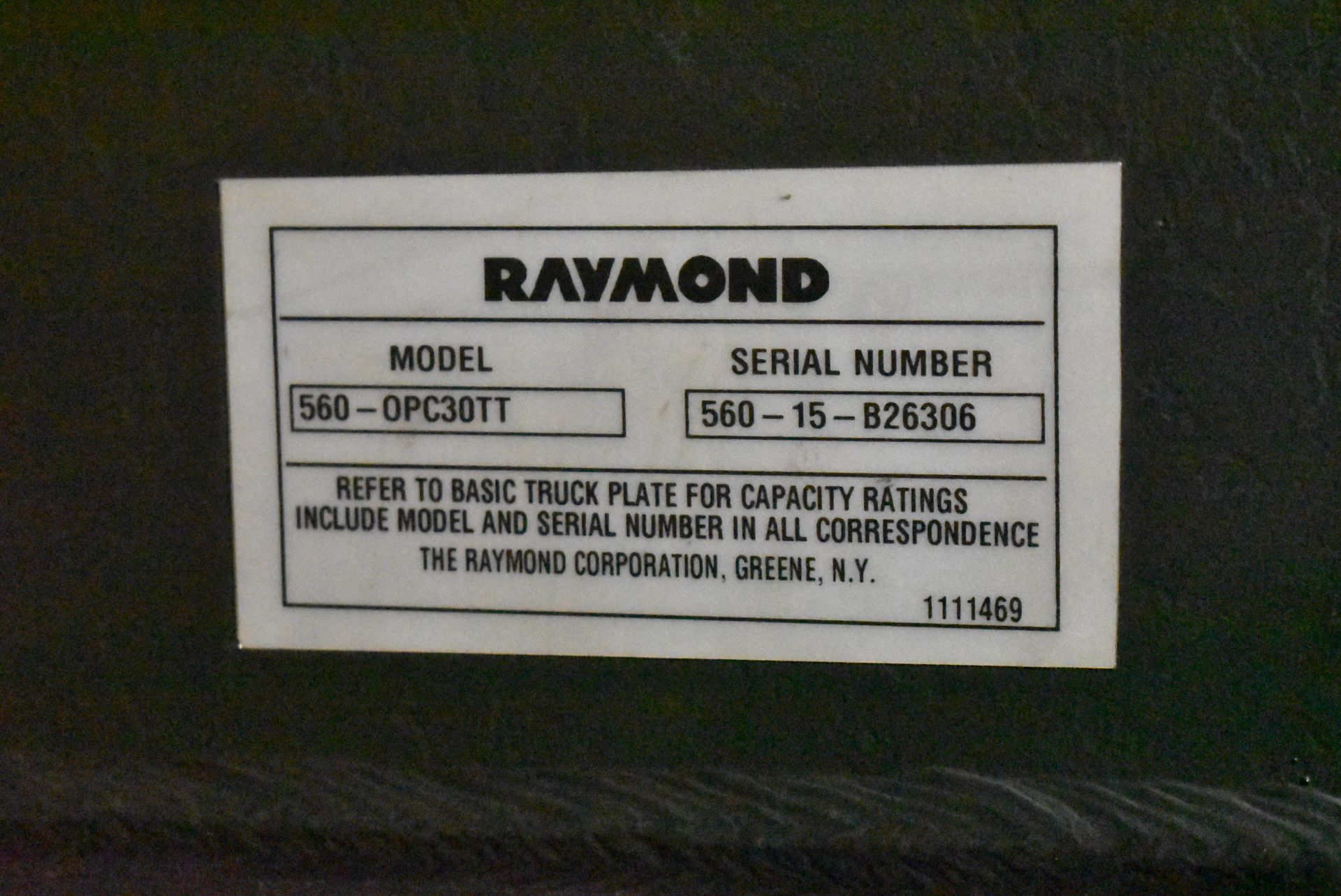 RAYMOND (2015) 560-OPC30TT 1,700 LB. CAPACITY 36V ELECTRIC ORDER PICKER WITH 330" MAX. LIFT - Image 6 of 6