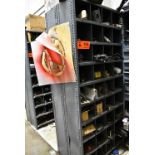 LOT/ SHELF WITH SPARE PARTS - INCLUDING LAMPS, BRAKE PARTS, PULLEYS [RIGGING FEE FOR LOT #125 - $