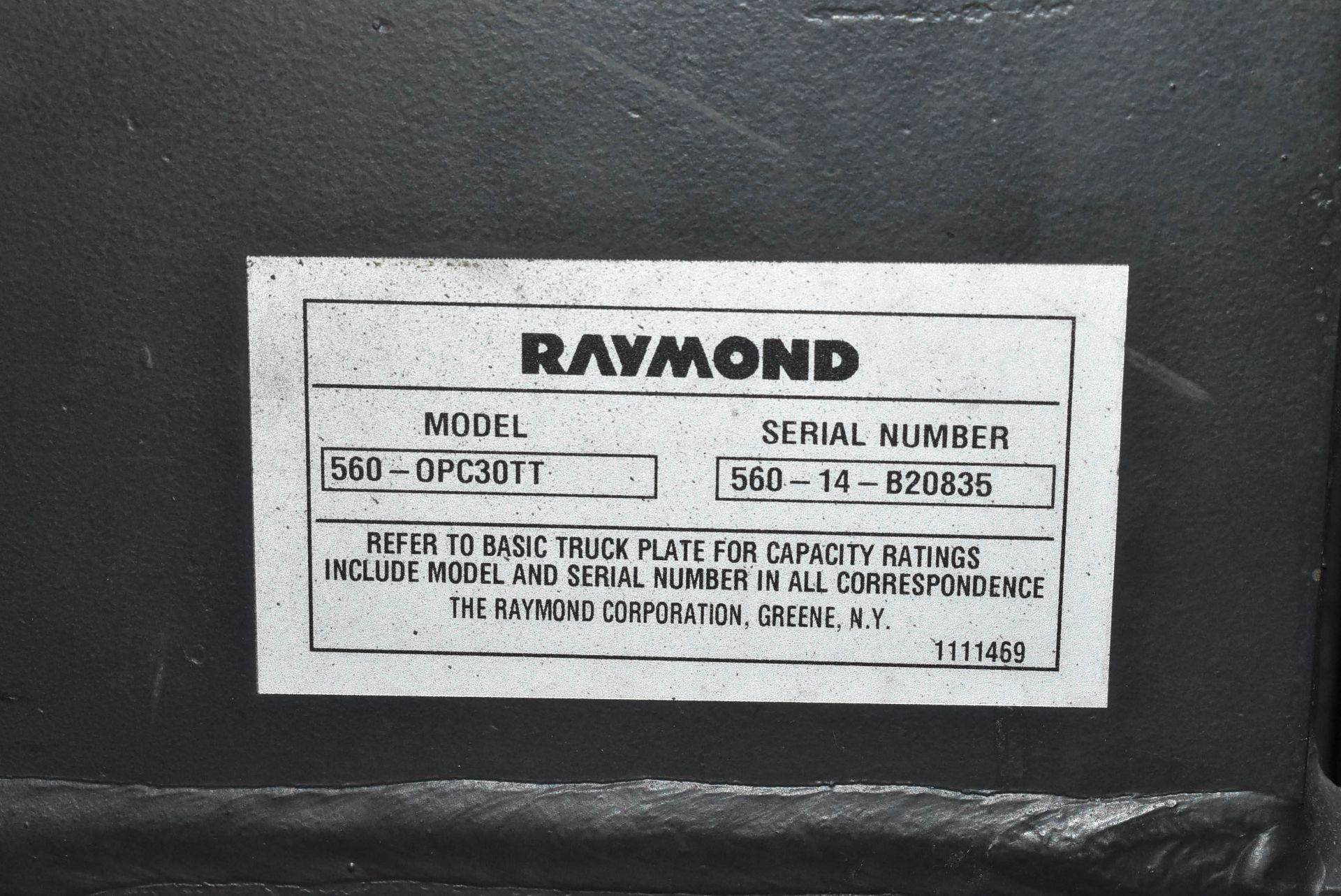 RAYMOND (2014) 560-OPC30TT 1,700 LB. CAPACITY 36V ELECTRIC ORDER PICKER WITH 330" MAX. LIFT - Image 8 of 8