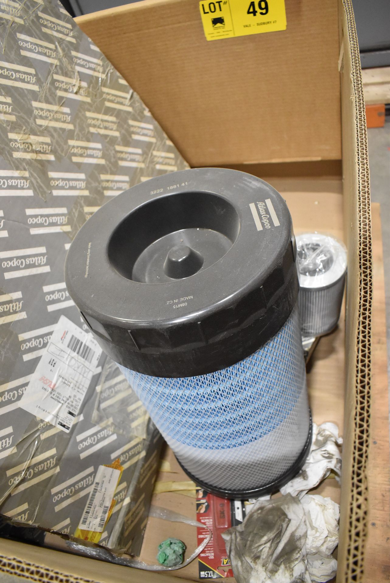 LOT/ SKID WITH ATLAS COPCO FILTERS (CMD WAREHOUSE) [CMD-082-22S] - Image 2 of 4