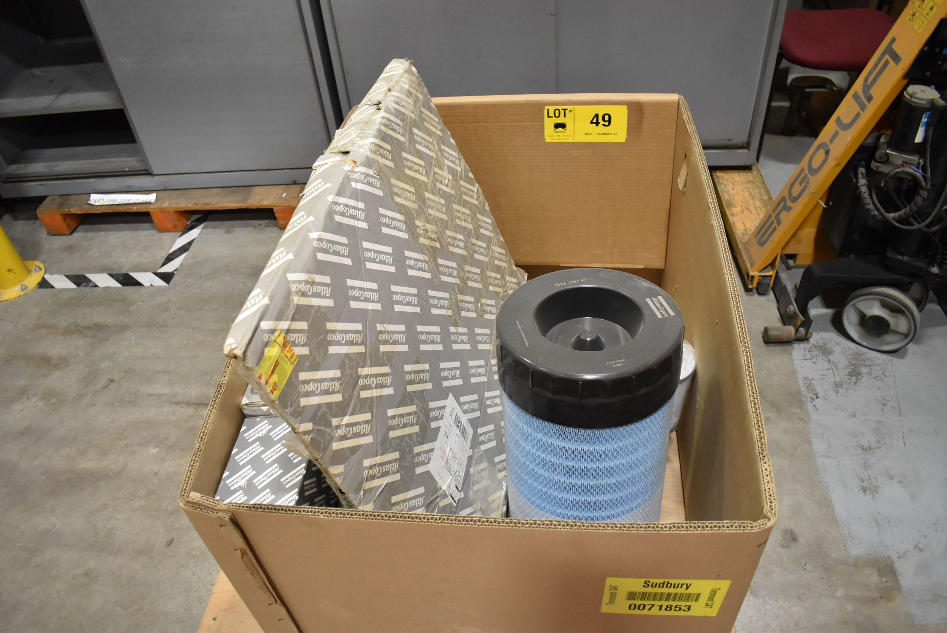 LOT/ SKID WITH ATLAS COPCO FILTERS (CMD WAREHOUSE) [CMD-082-22S]