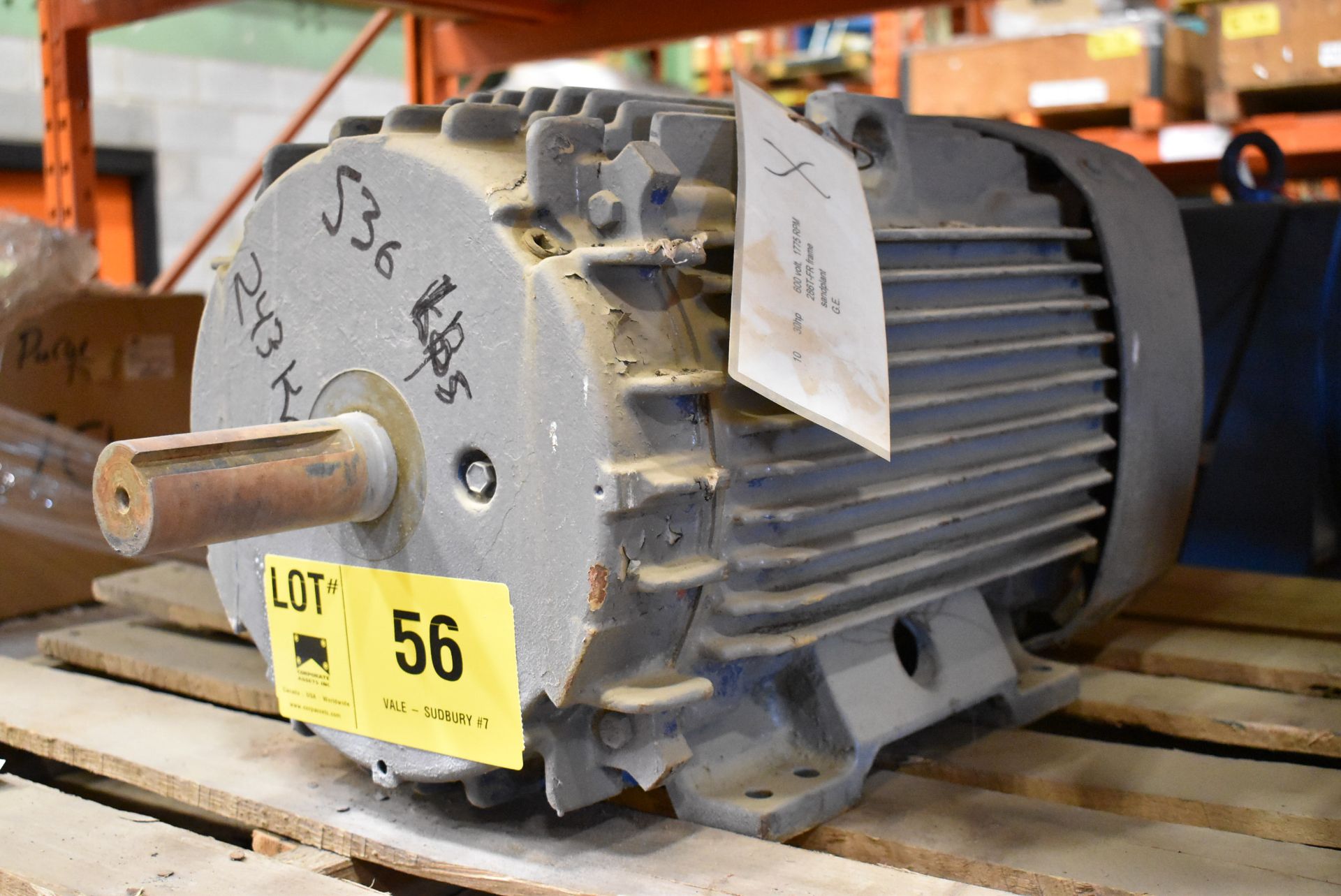 30 HP ELECTRIC MOTOR WITH 1775 RPM/600V, S/N: N/A (CMD WAREHOUSE) [CMD-090-22S] - Image 3 of 5