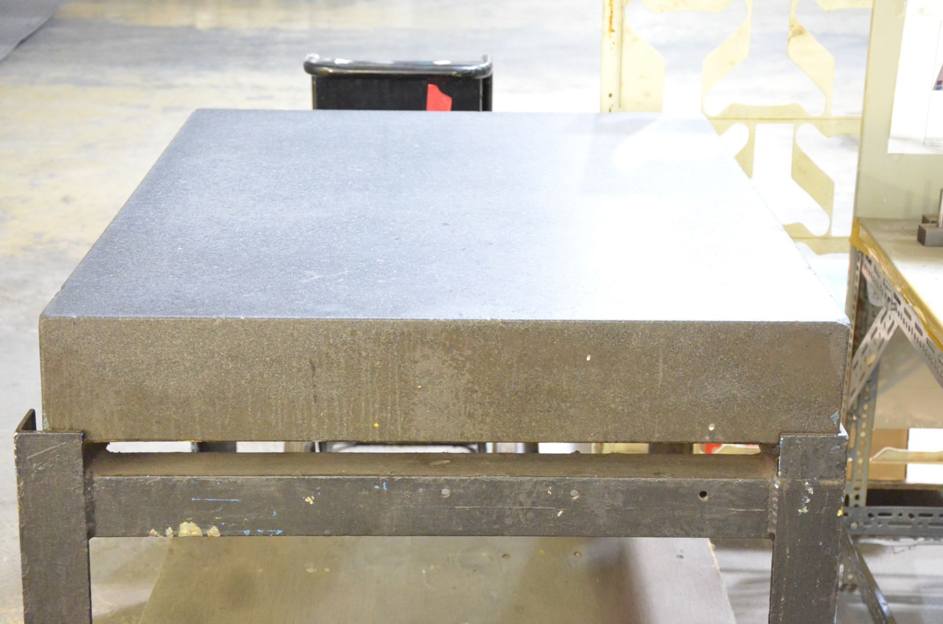 48"X36"X6"H GRANITE SURFACE PLATE WITH STEEL STAND (CI) - Image 4 of 4