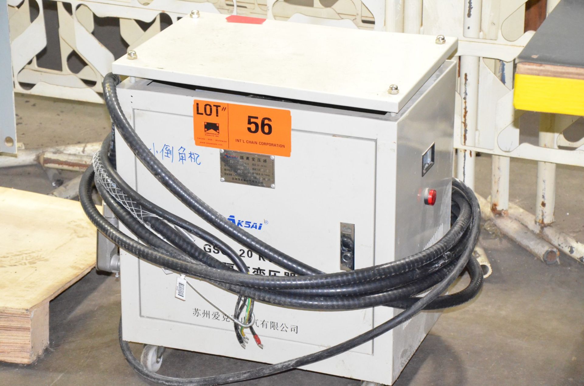 AKSAI 20 KVA TRANSFORMER WITH 600HV/380LV/3P/50-60HZ - Image 2 of 3