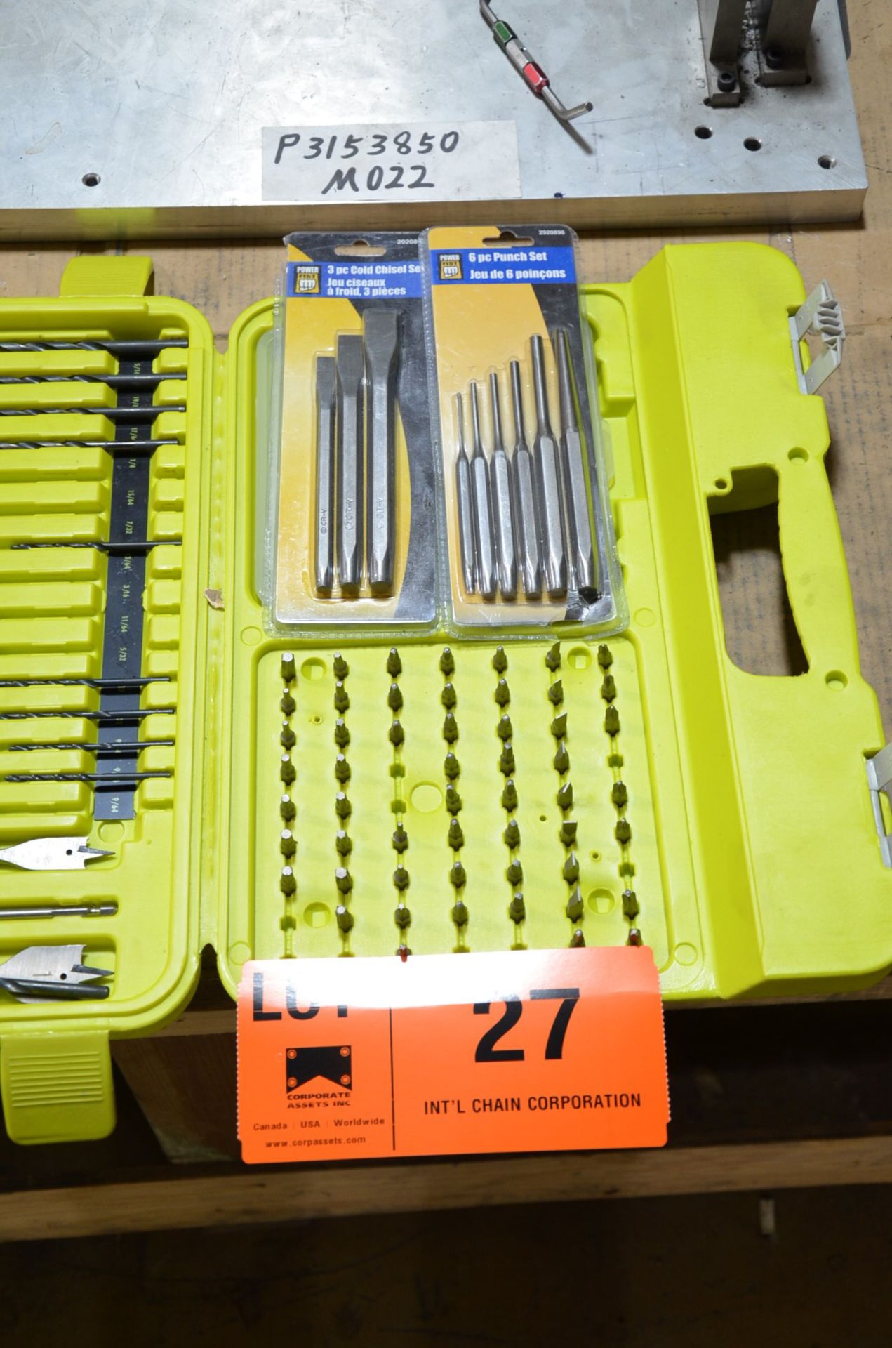 LOT/ TOOLING - INCLUDING DRILLS, SCREWDRIVER BITS, SOCKET BITS, CHISELS, PUNCHES - Image 2 of 5